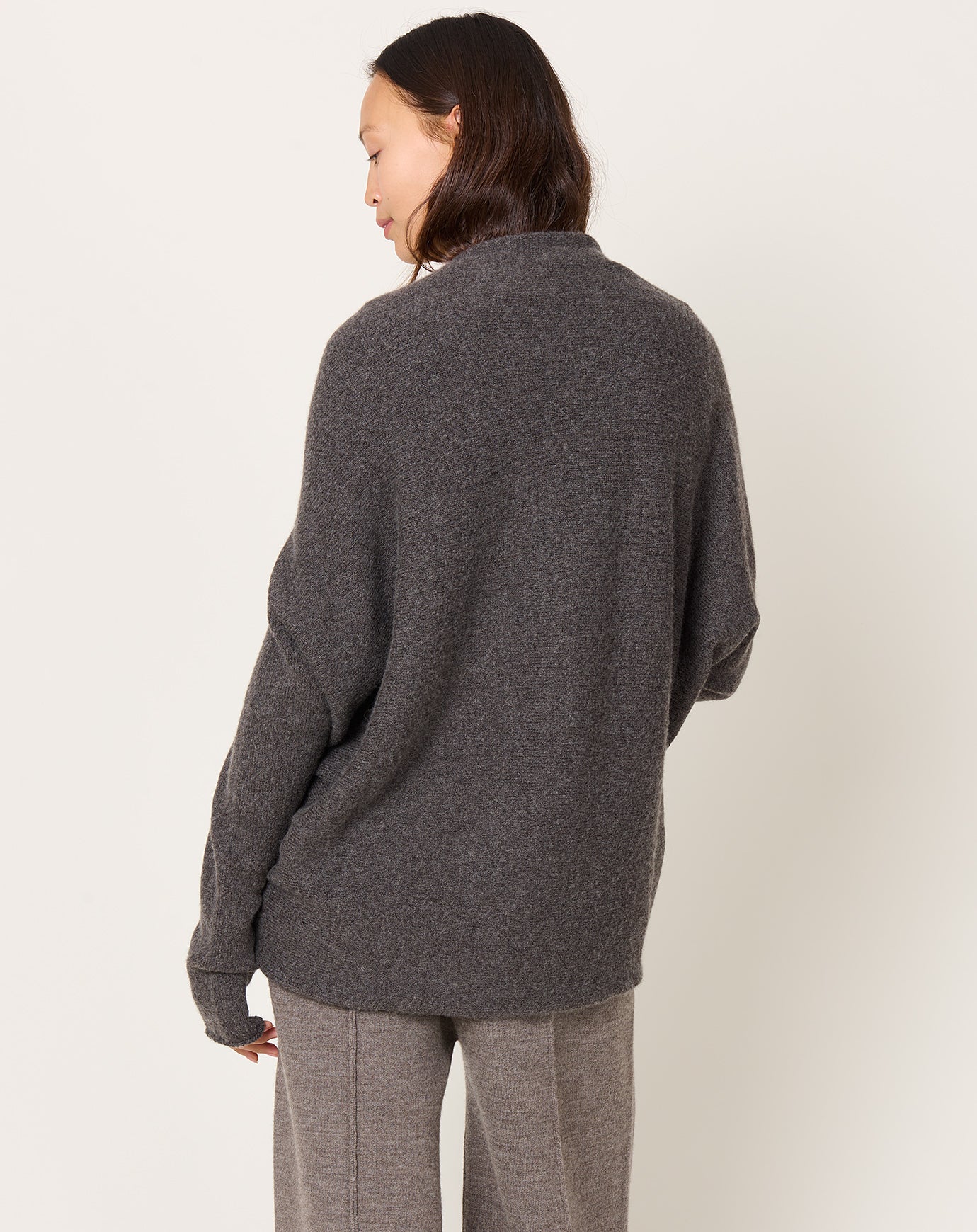 Lauren Manoogian Soft Horizontal Cardigan in Blackened