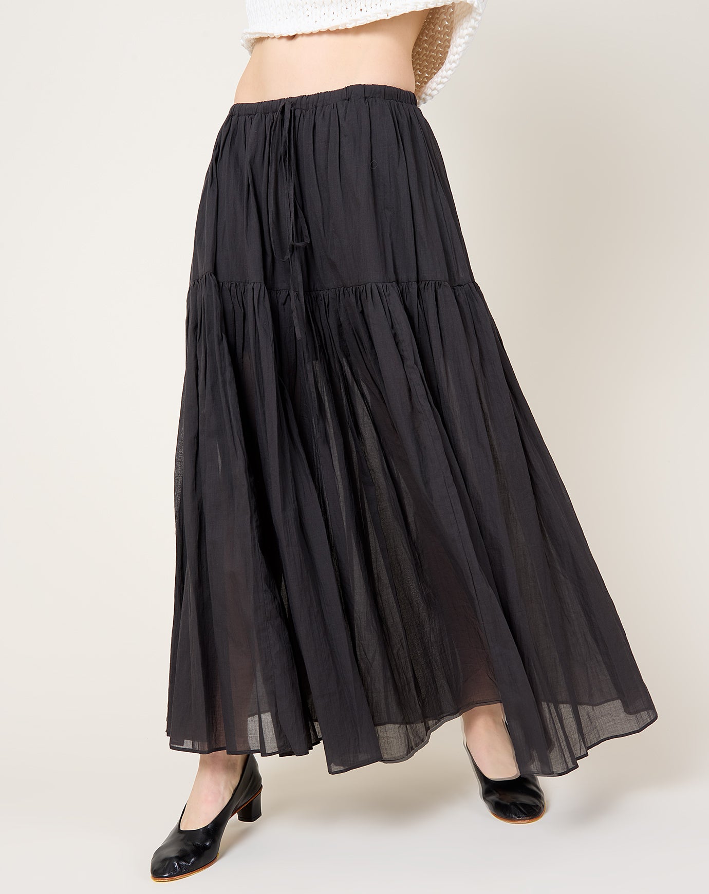 Lauren Manoogian Tier Skirt in Charcoal