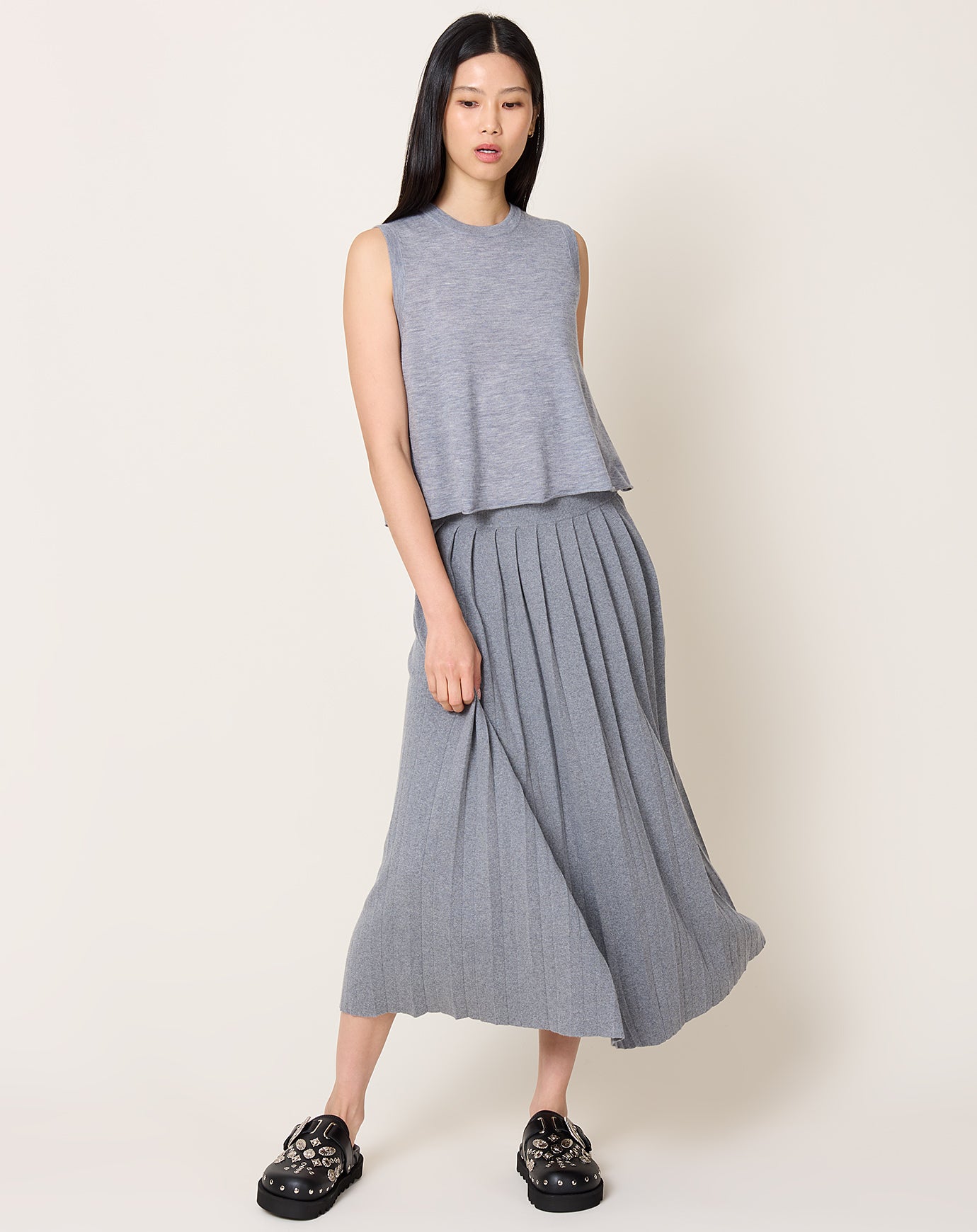 Lisa Yang Minda Skirt in Deep Cloud