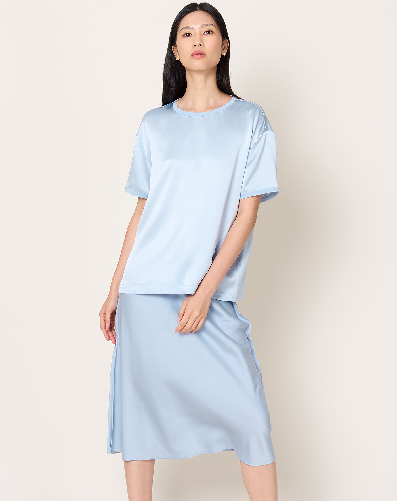 Lisa Yang Round Neck T-Shirt in Surf