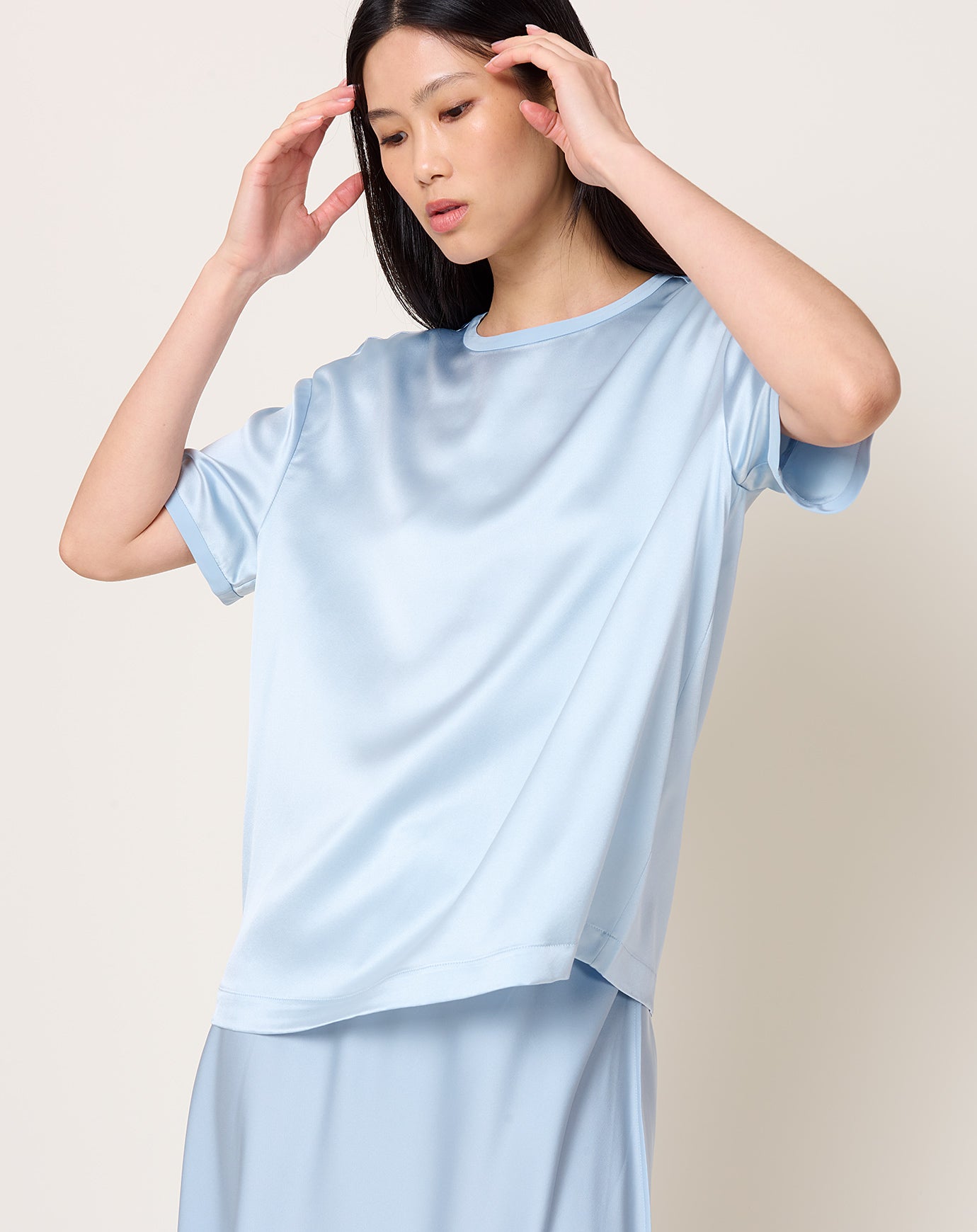 Lisa Yang Round Neck T-Shirt in Surf
