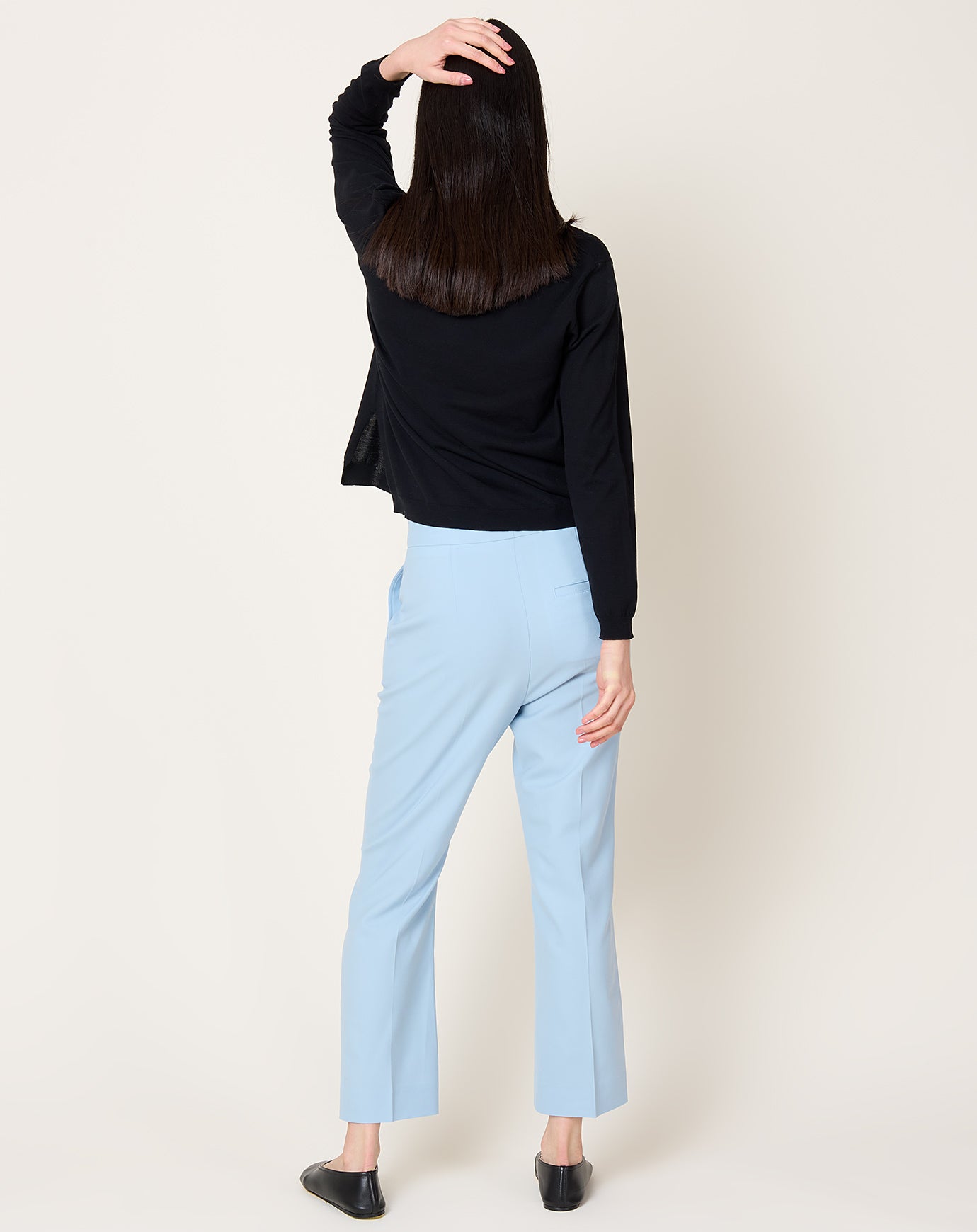 Maria McManus High Waist Crop Trouser in Sky Blue