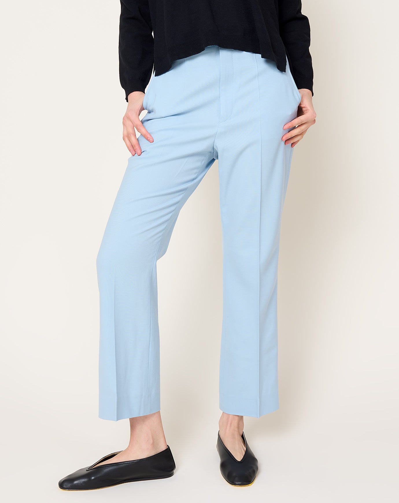 Maria McManus High Waist Crop Trouser in Sky Blue