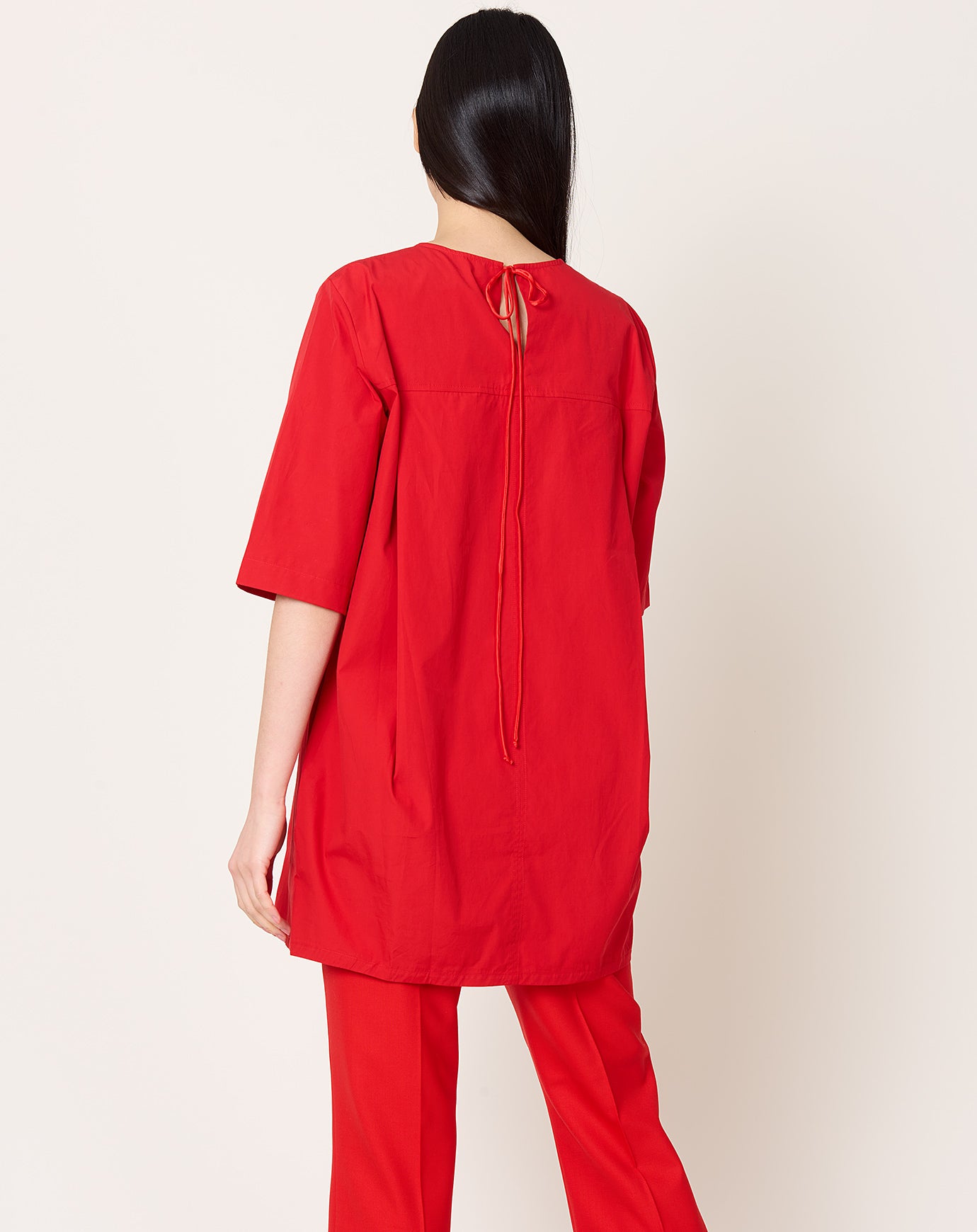 Maria McManus T-Shirt Cocoon Dress in Red Apple