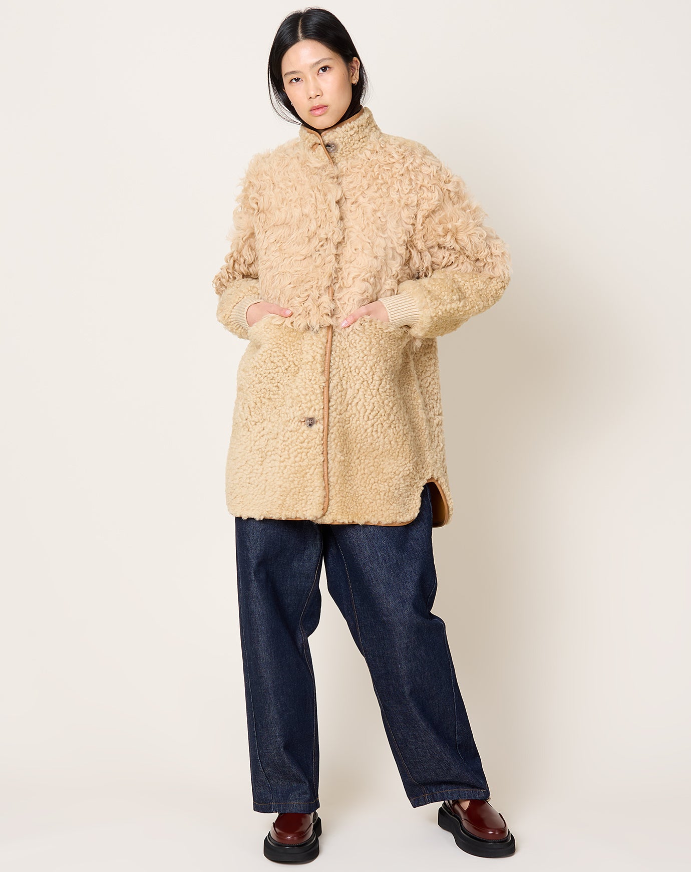 Milena Silvano Allie Coat in Oat