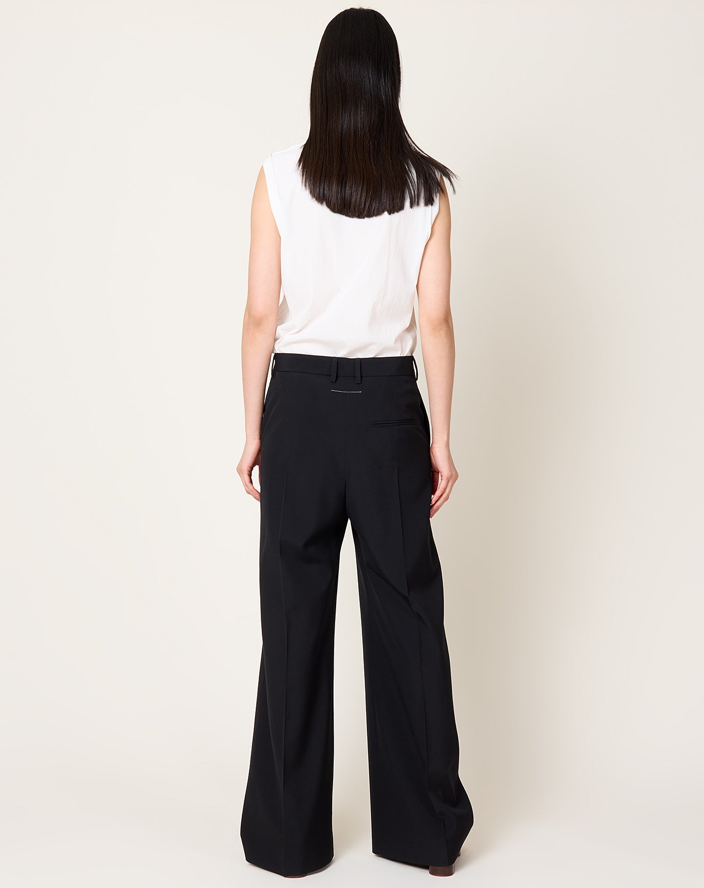 MM6 Off Center Trousers in Black