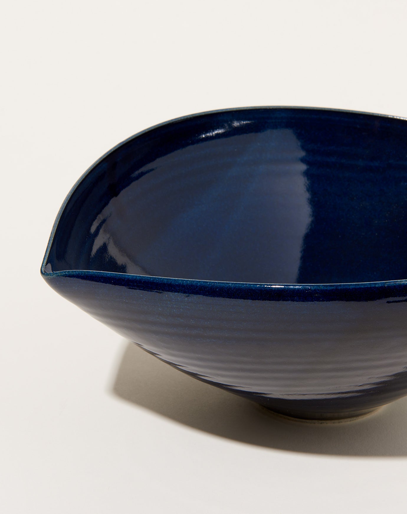 Monohanako Extra Large Almond Bowl in Dark Blue