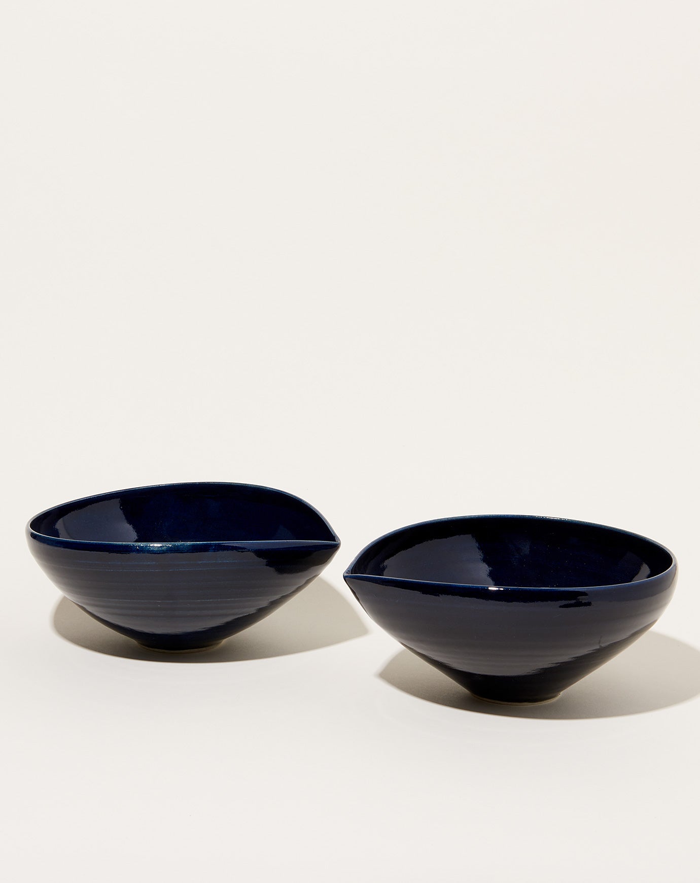 Monohanako Large Almond Bowl in Dark Blue