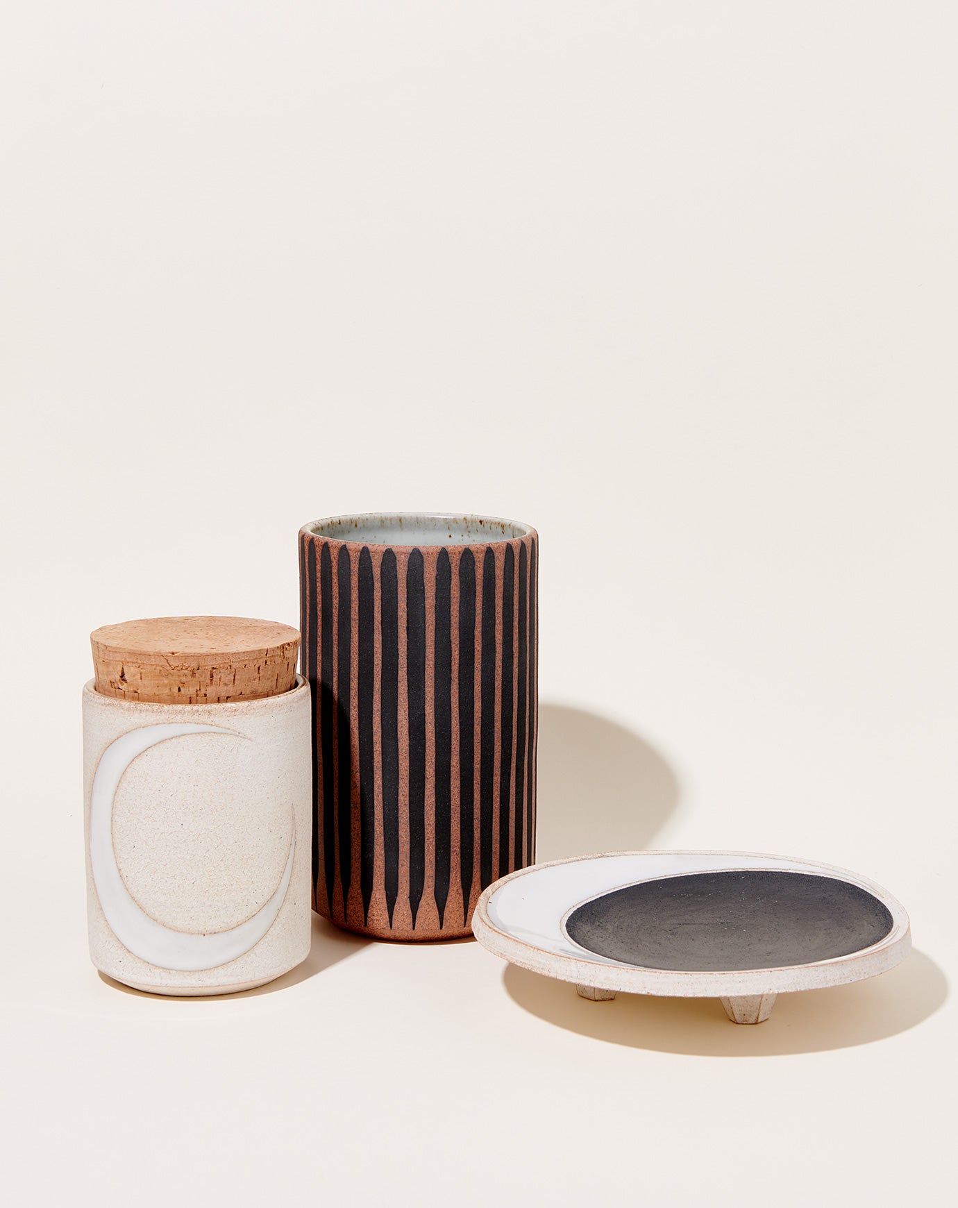 Small Tall Canister in Crescent