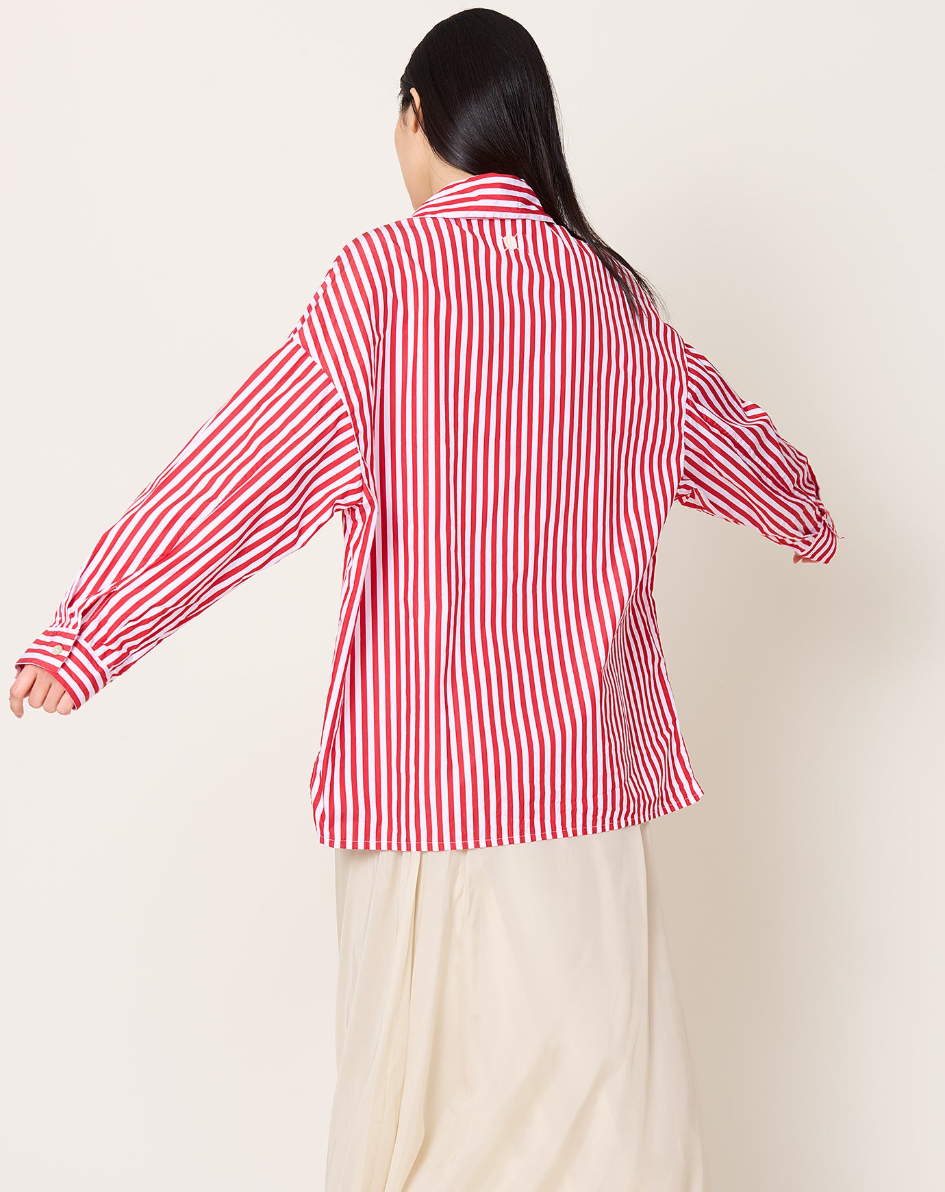 NITTO Caudia Shirt in Red Wide Lines