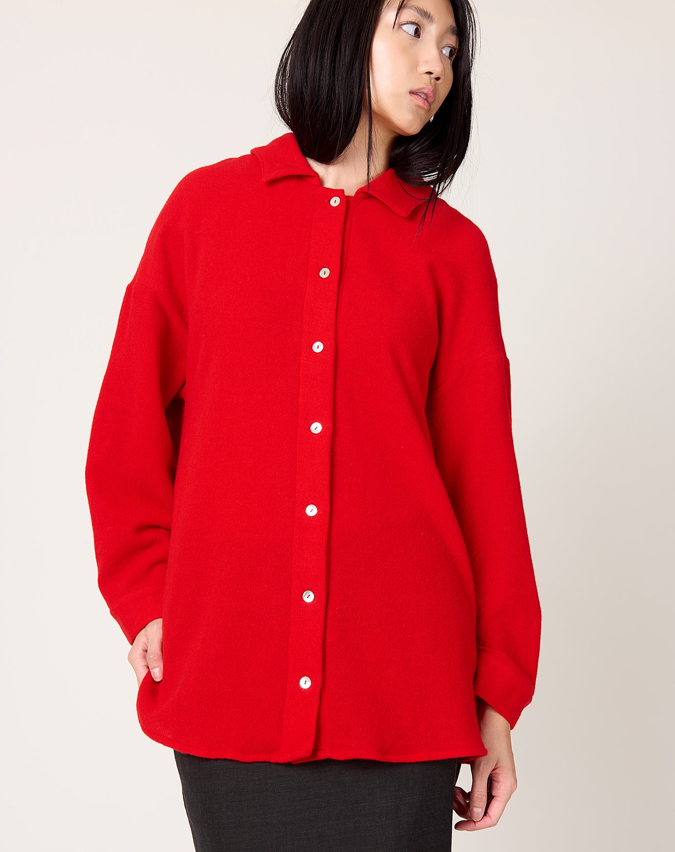 NITTO Cashmere Caudia Shirt in Red