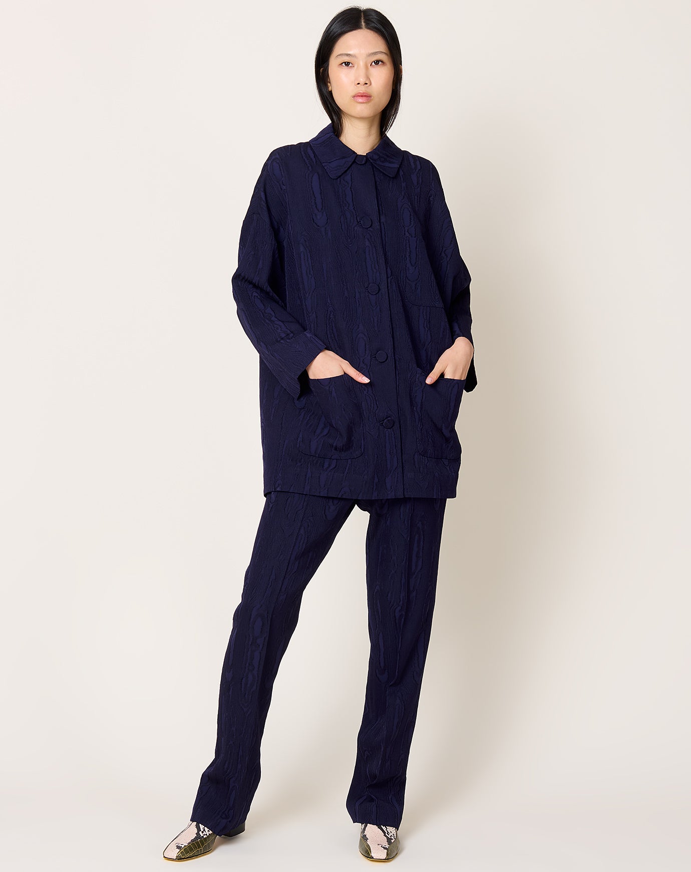 Rachel Comey Chore Jacket in Navy Moreen