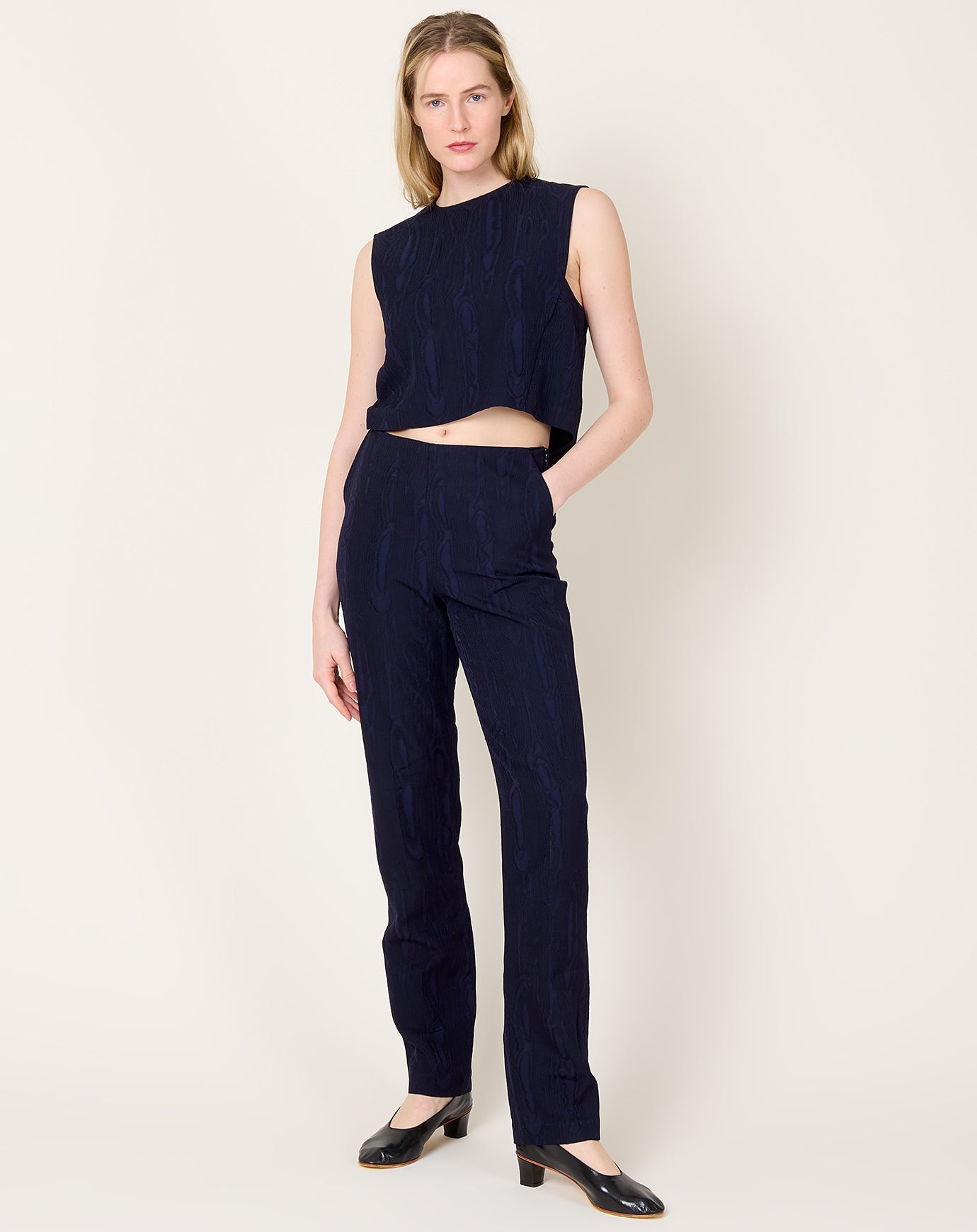 Rachel Comey Fractal Pant in Navy Moreen