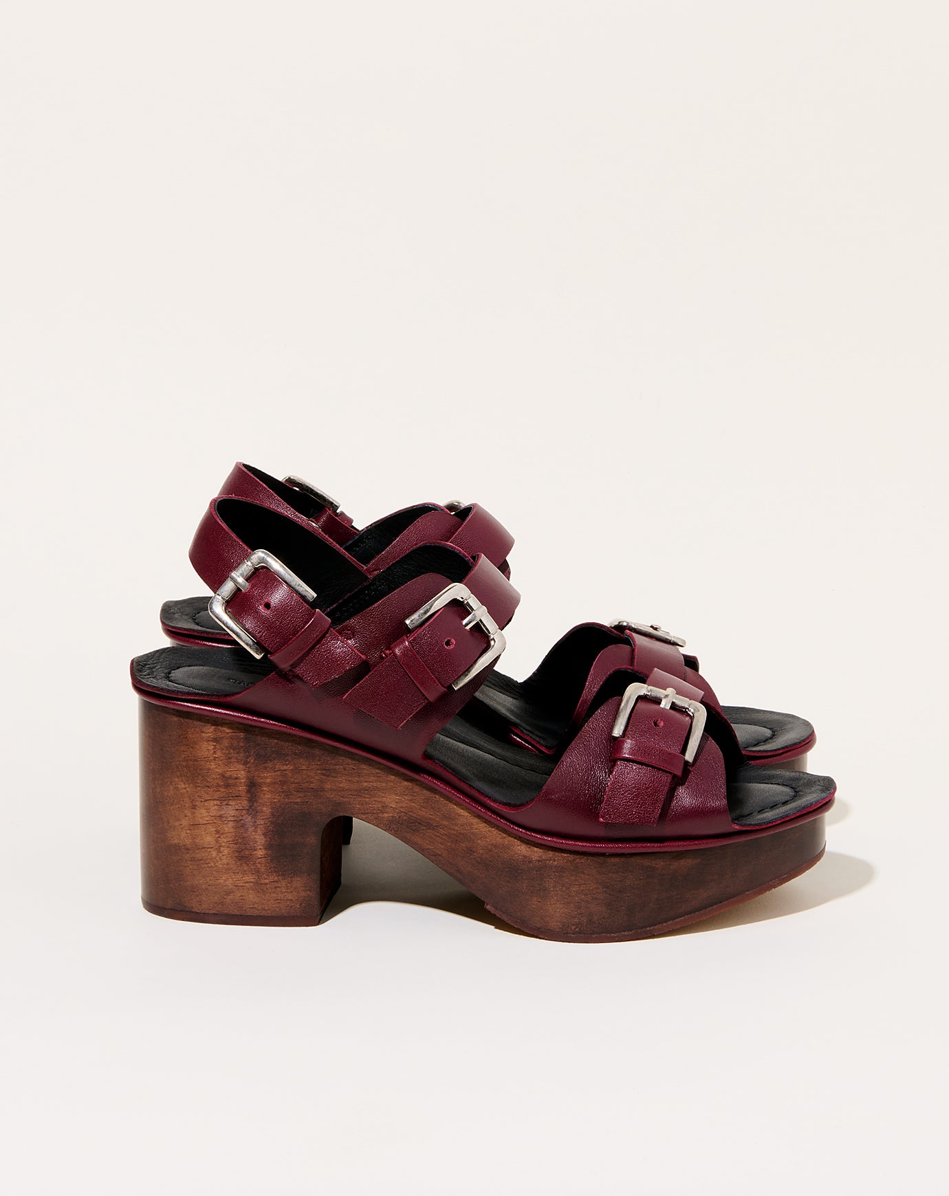 Rachel Comey Richi Sandal Clog in Scarlet