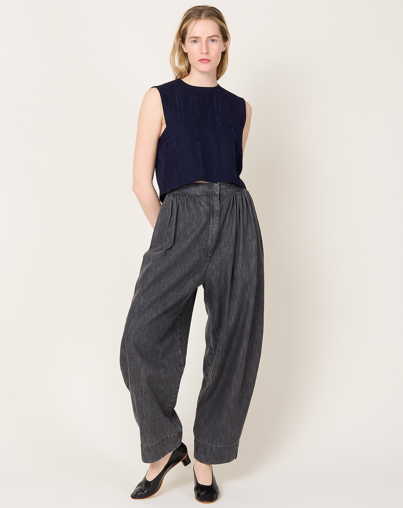 Rachel Comey Yana Top in Navy Moreen