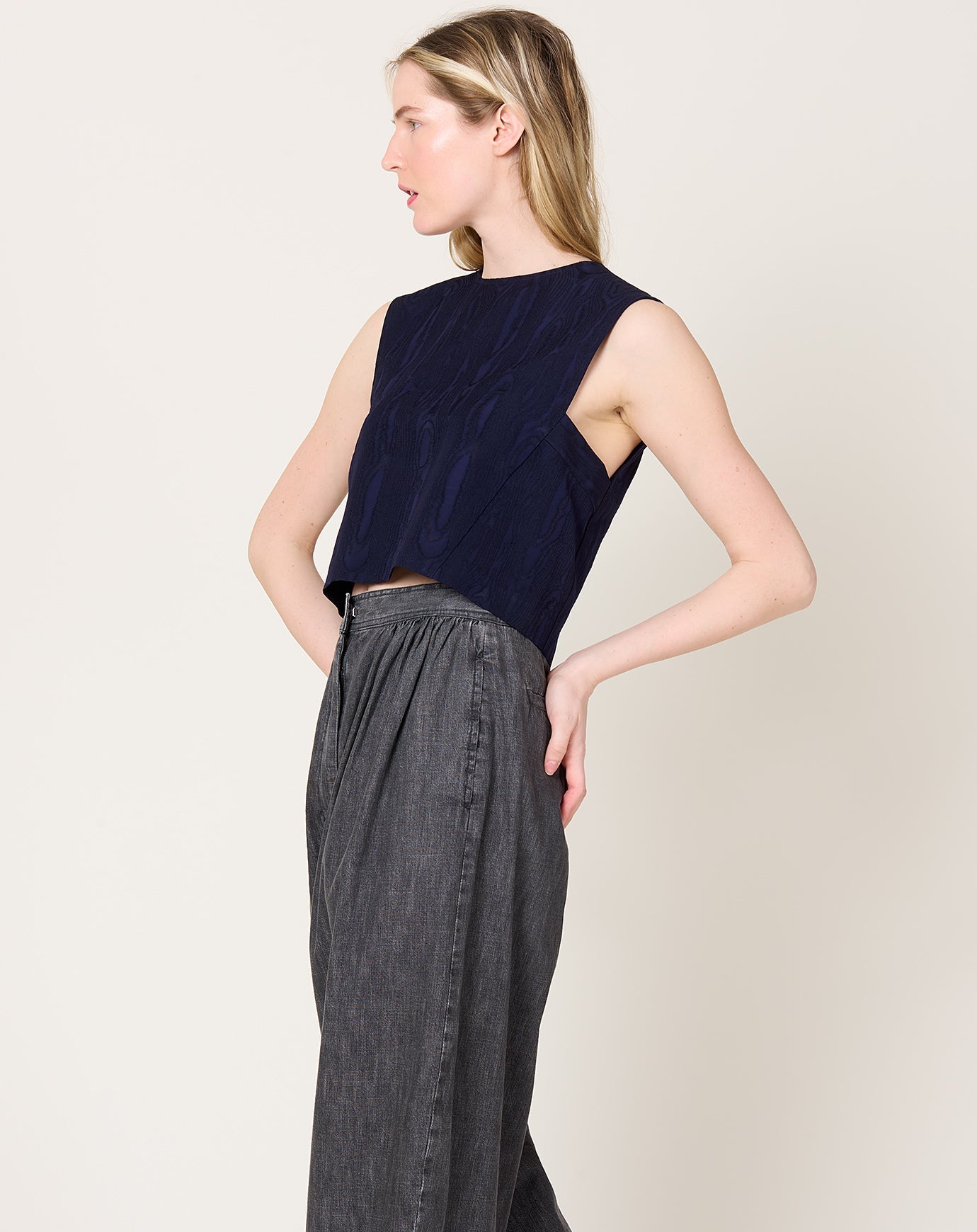 Rachel Comey Yana Top in Navy Moreen