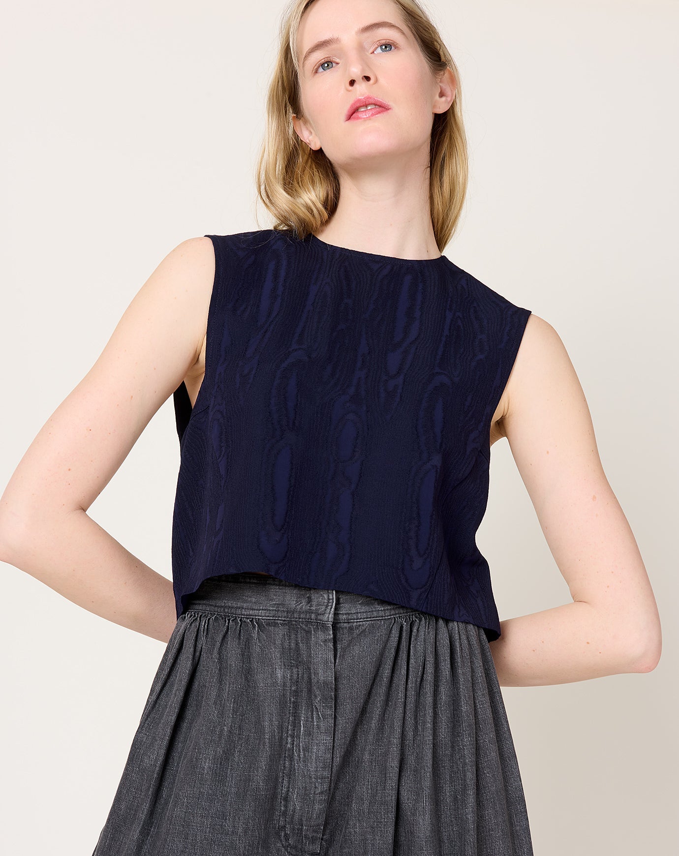 Rachel Comey Yana Top in Navy Moreen