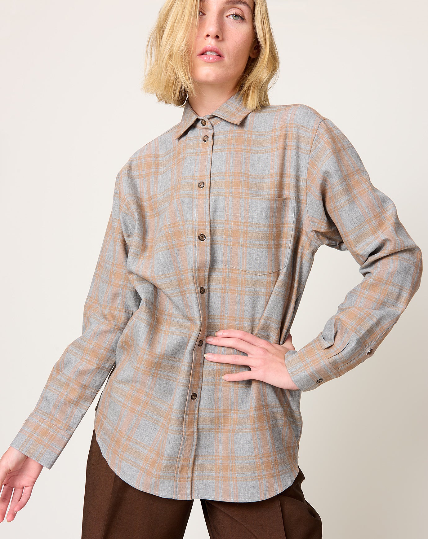 Róhe Powder Check Shirt