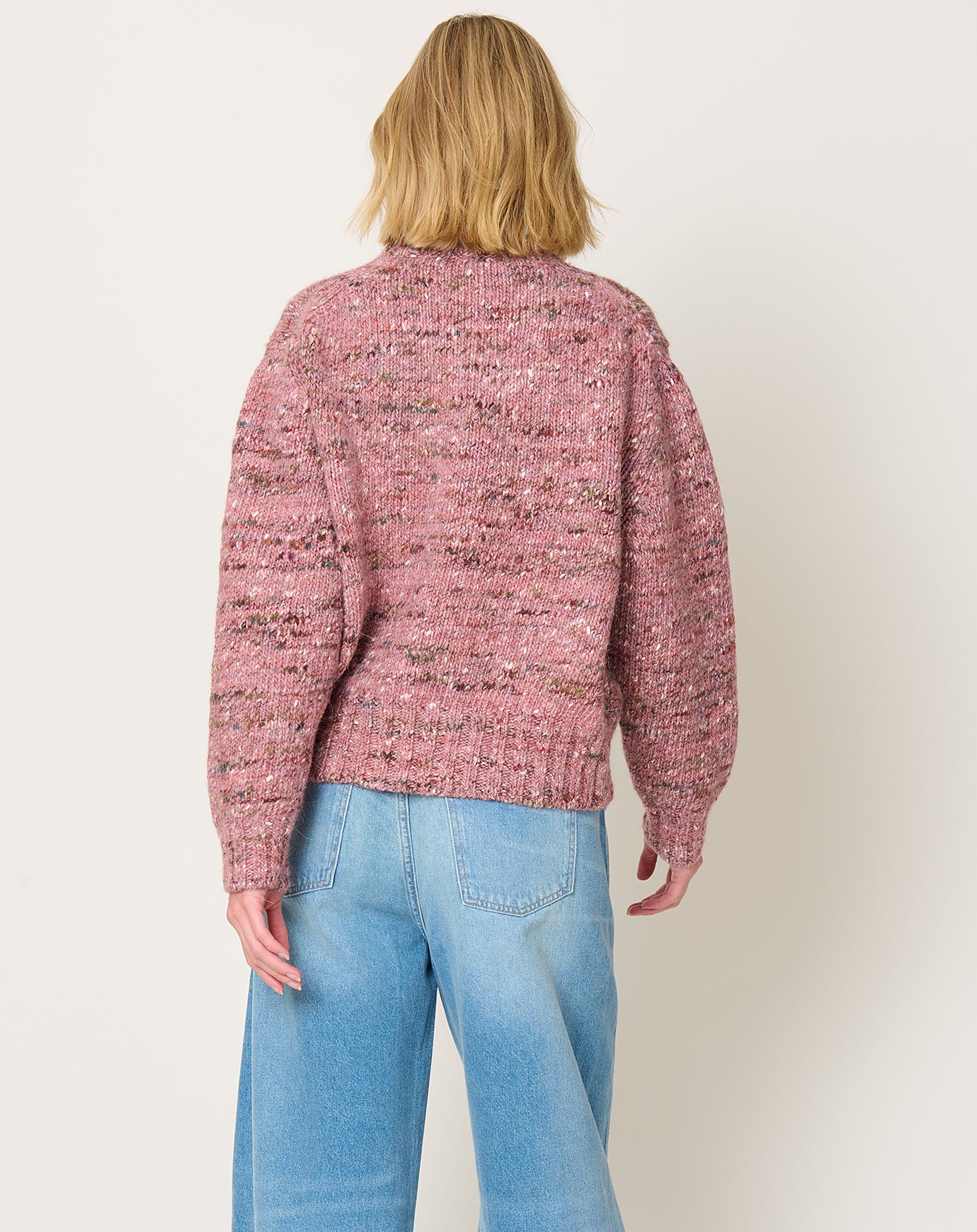 Róhe Melange Crewneck Jumper in Framboise