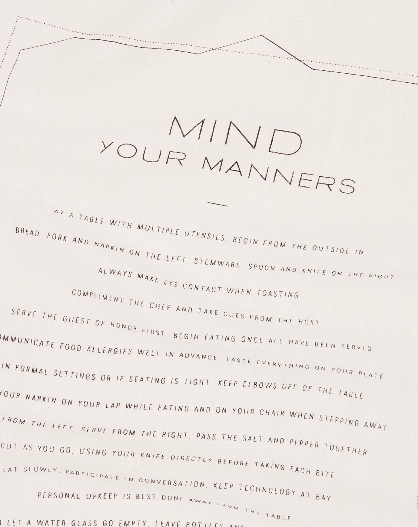Sir Madam Mind Your Manners Tea Towel