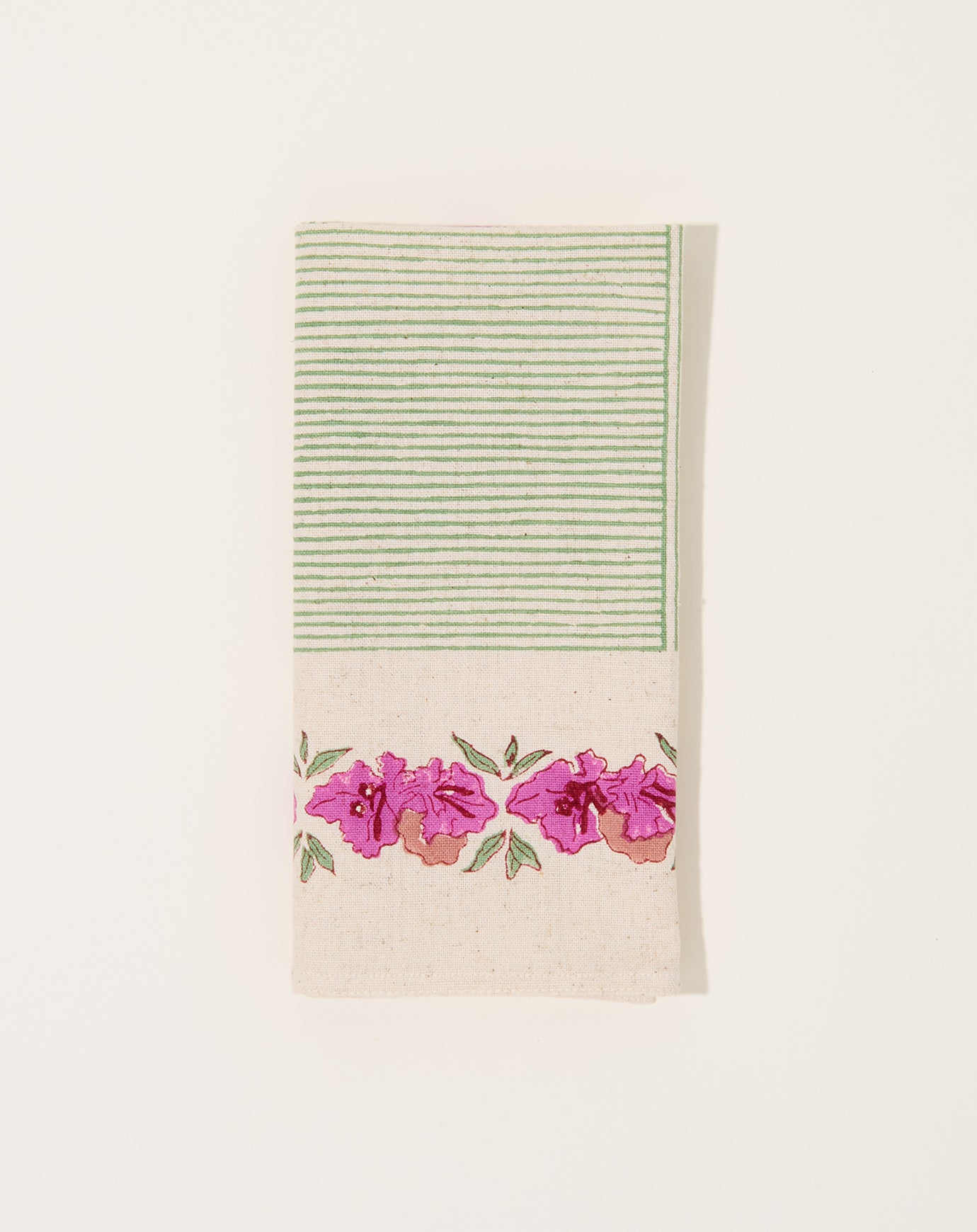 Soil to Studio Simran Block Printed Table Napkins in Sage