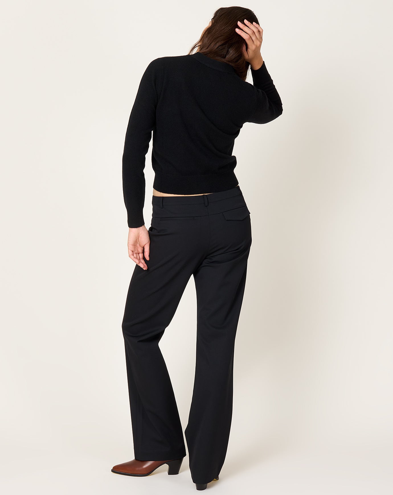 St. Agni 90s Splice Panelled Pants in Black