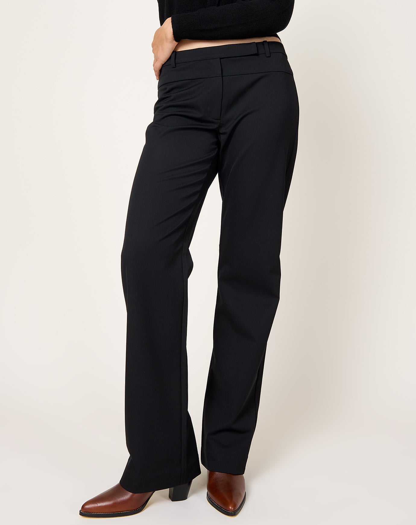 St. Agni 90s Splice Panelled Pants in Black