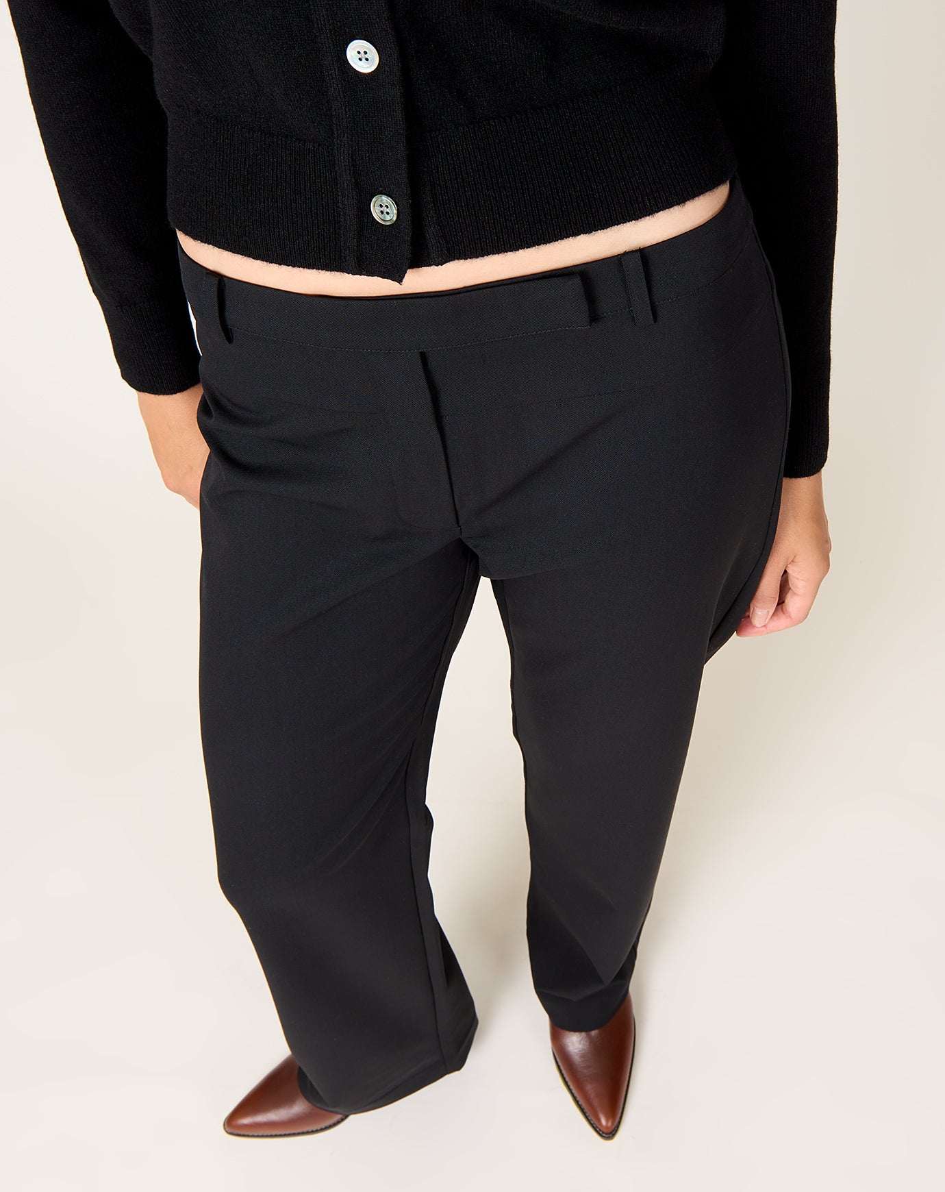 St. Agni 90s Splice Panelled Pants in Black