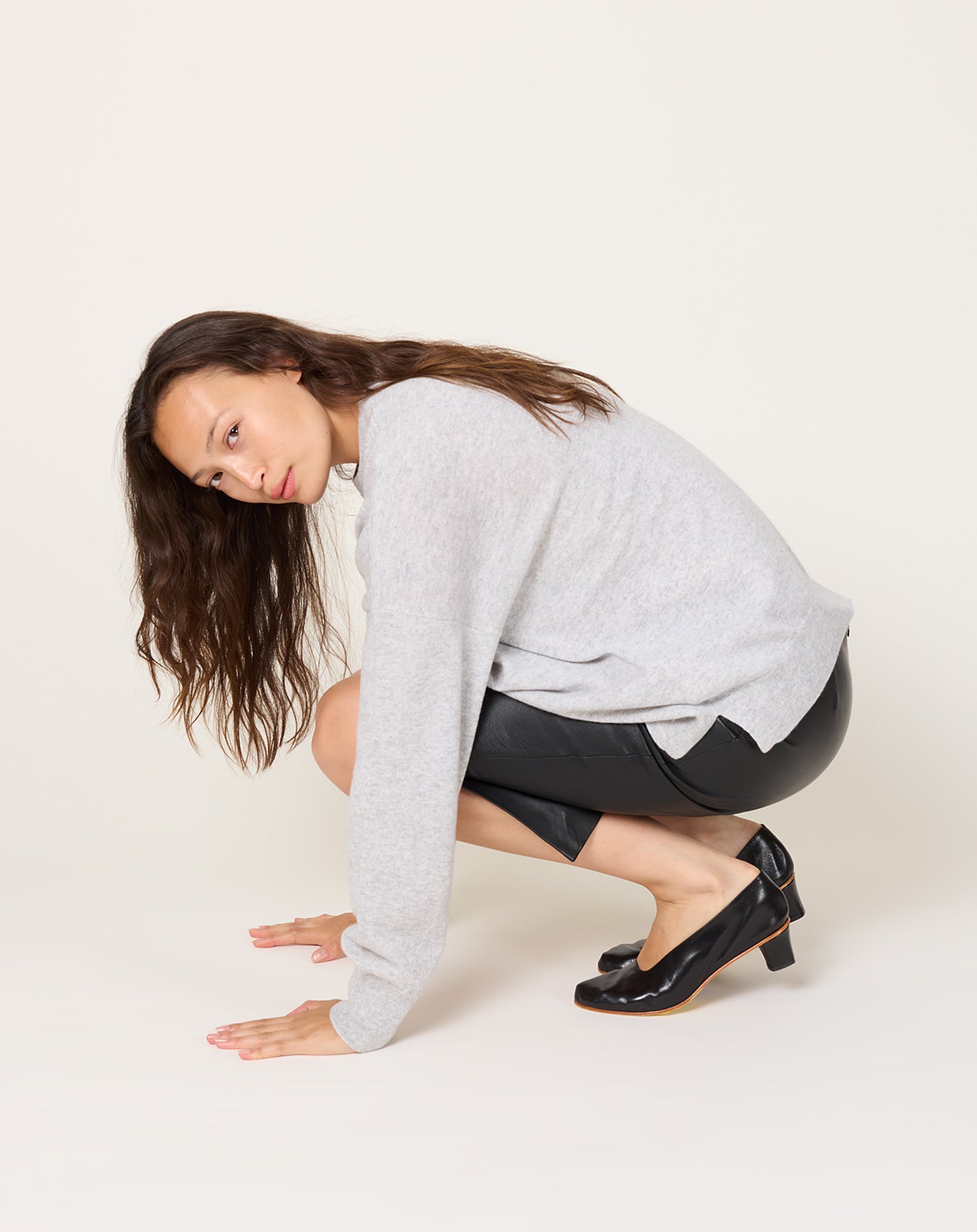 St. Agni Cashmere Sweater in Grey Marle