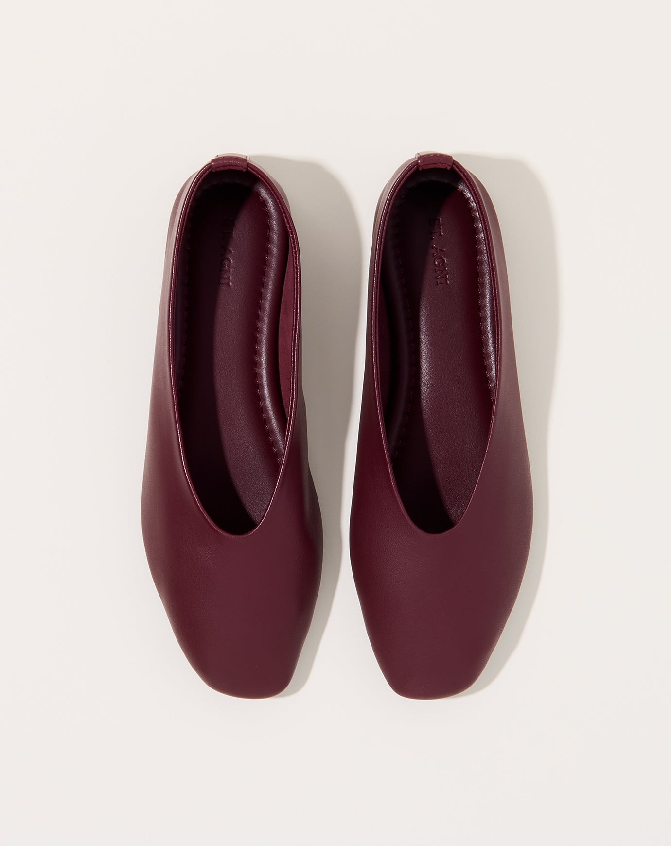 St. Agni Soft Glove Ballet Flat in Plum
