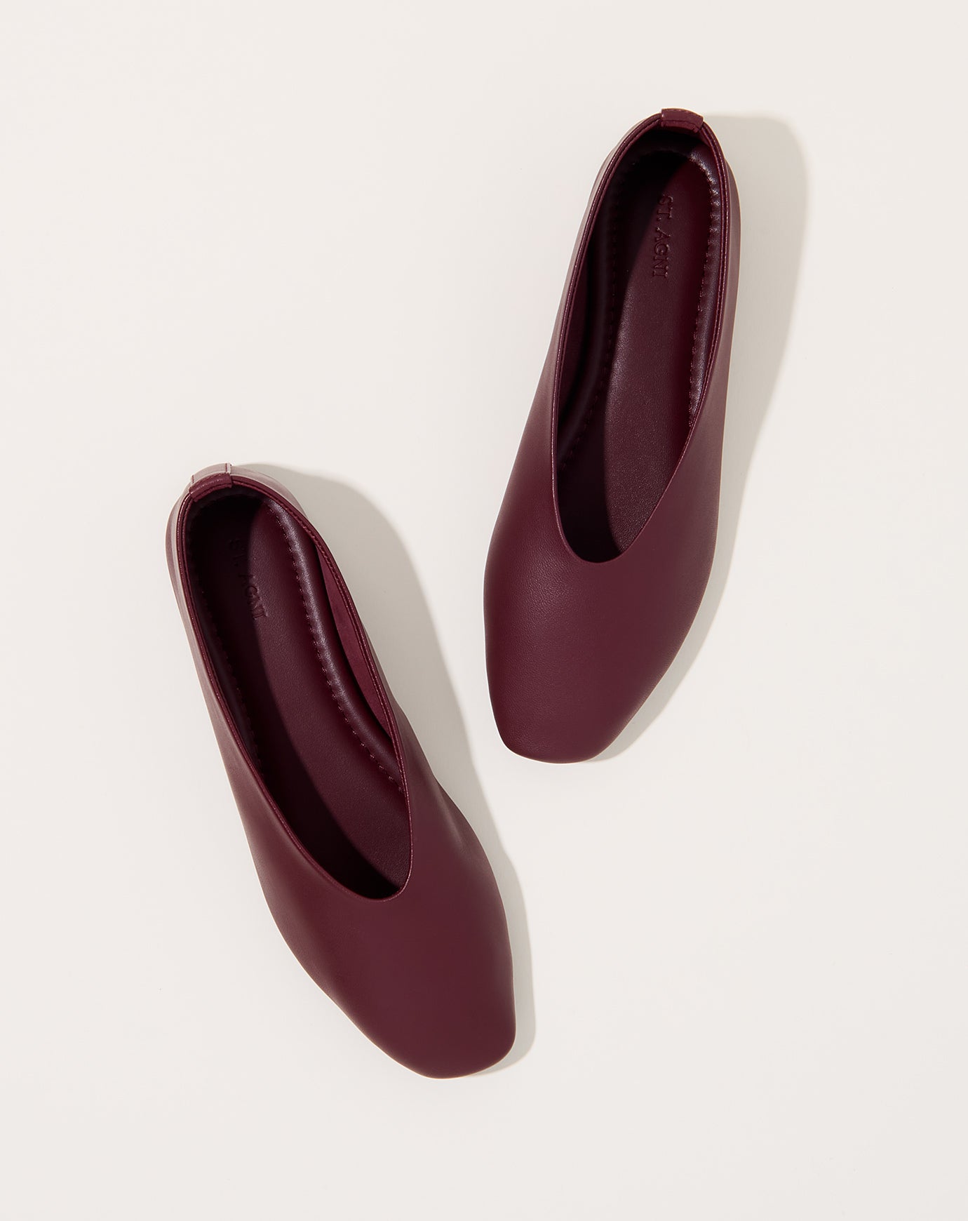 St. Agni Soft Glove Ballet Flat in Plum