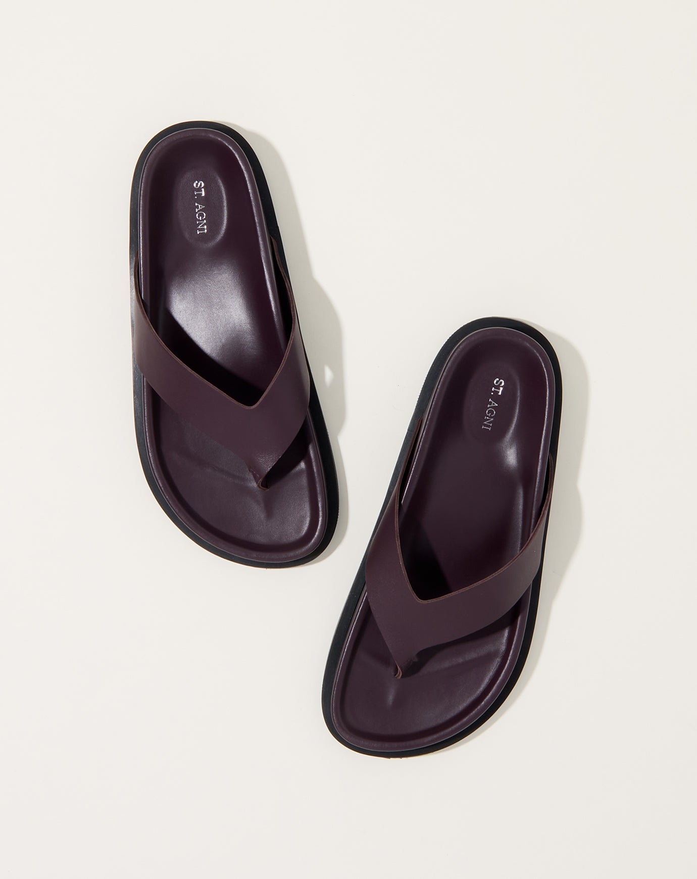 St. Agni Thong Slide in Bordeaux