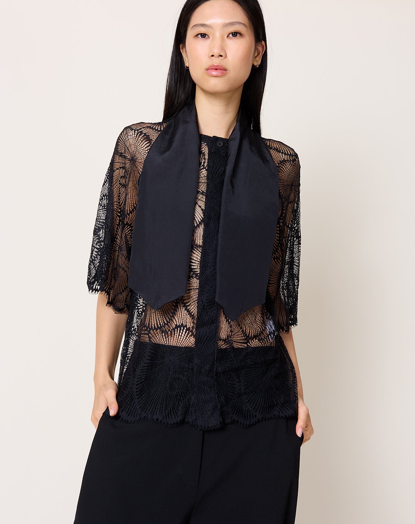 TOGA Archives Lace Blouse in Black