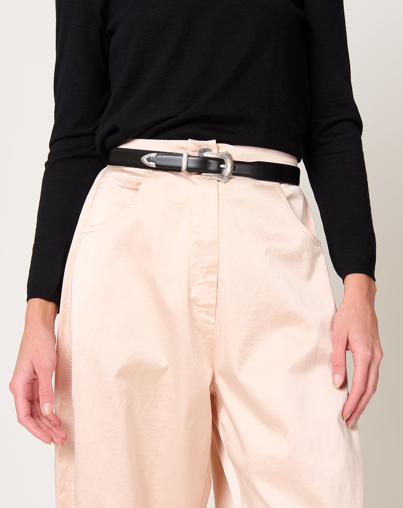 TOGA Archives Metal Buckle Belt in Black
