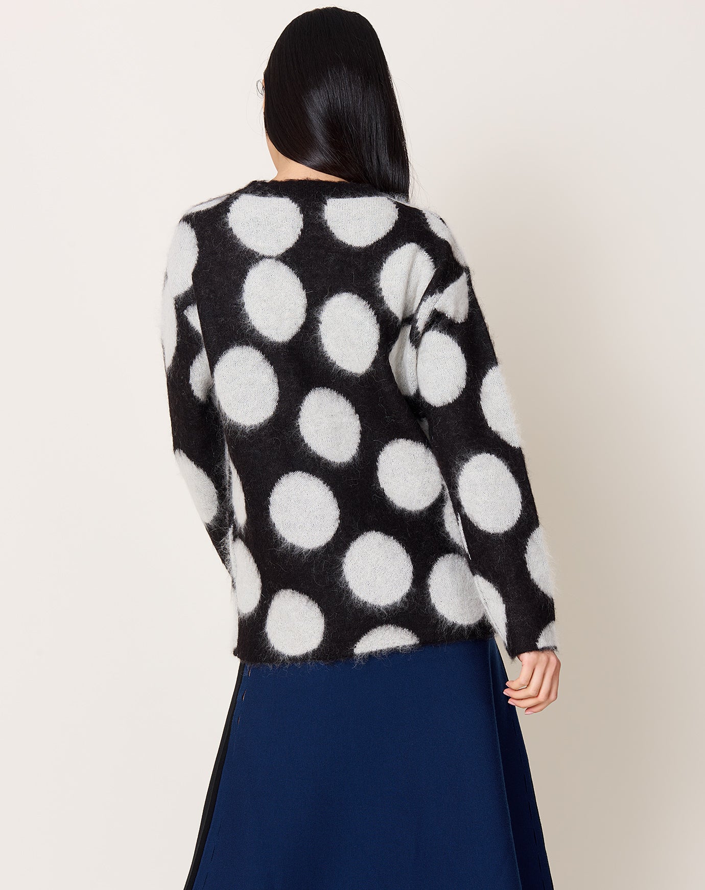 Zankov Lewis Crewneck in Black & Ivory