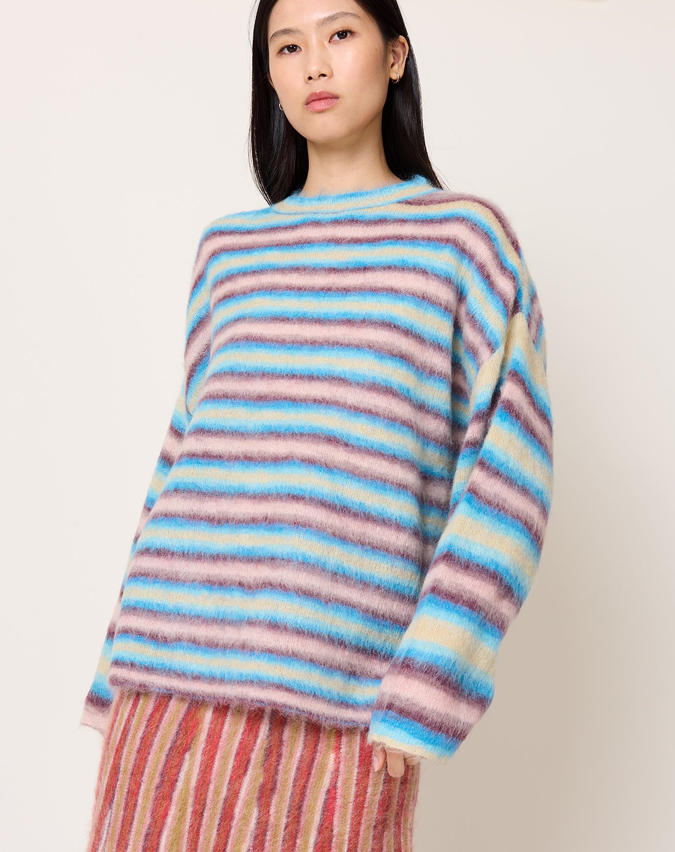 Zankov Lewis Crewneck in Quartz Space Dye