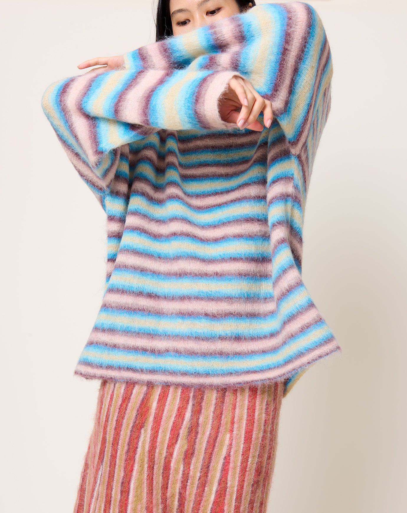 Zankov Lewis Crewneck in Quartz Space Dye