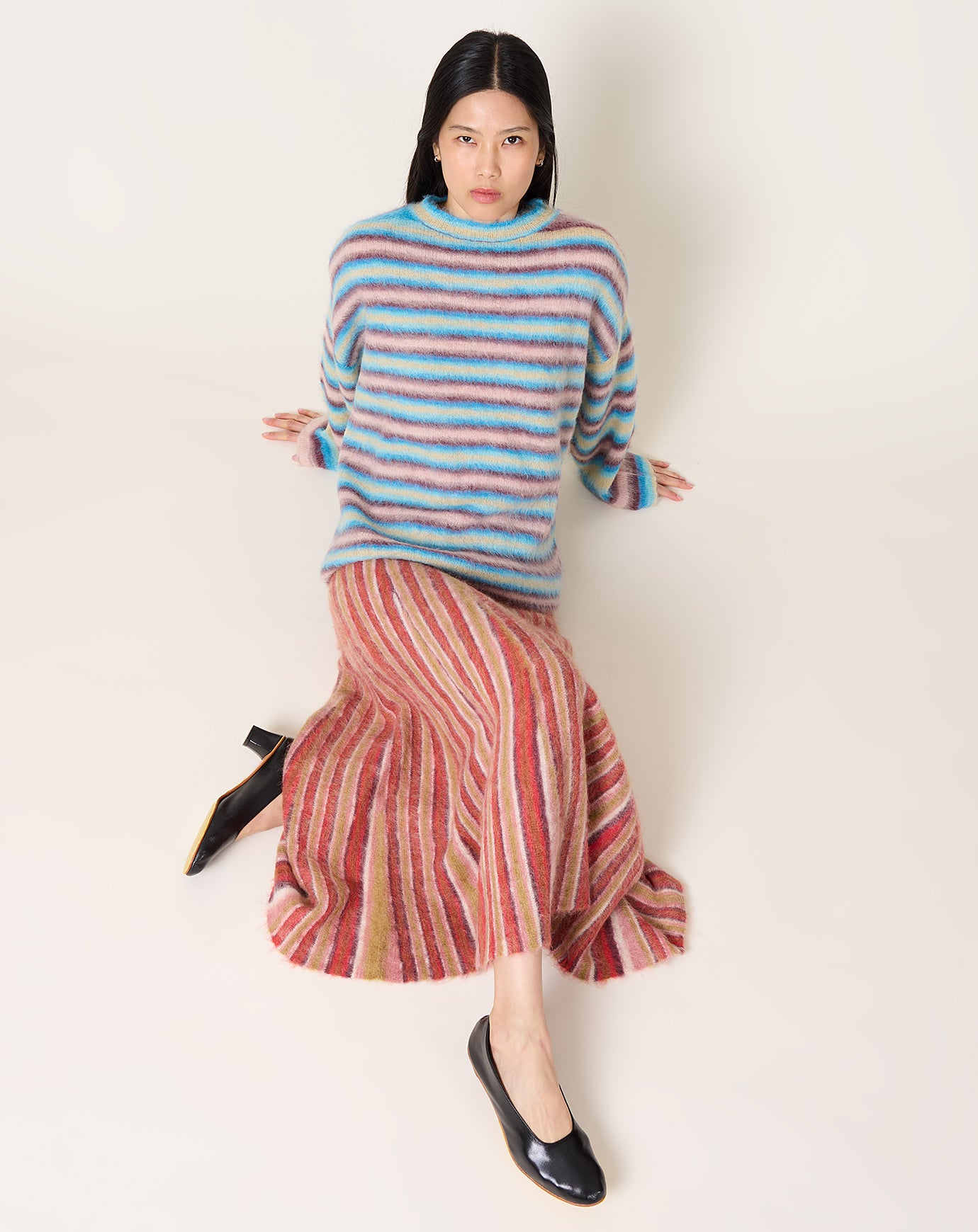 Zankov Lewis Crewneck in Quartz Space Dye