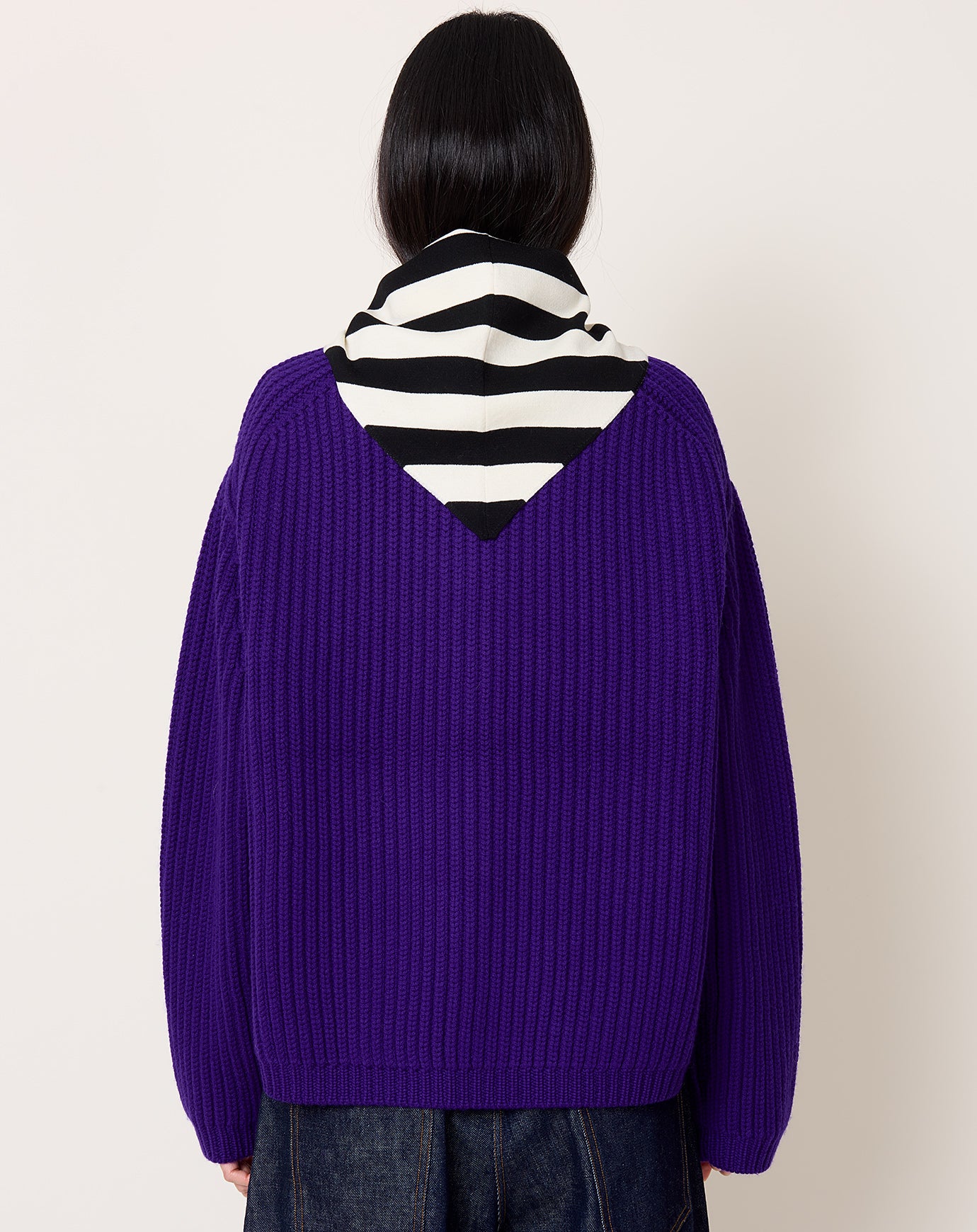 Zankov Timy Scarf in Black/White