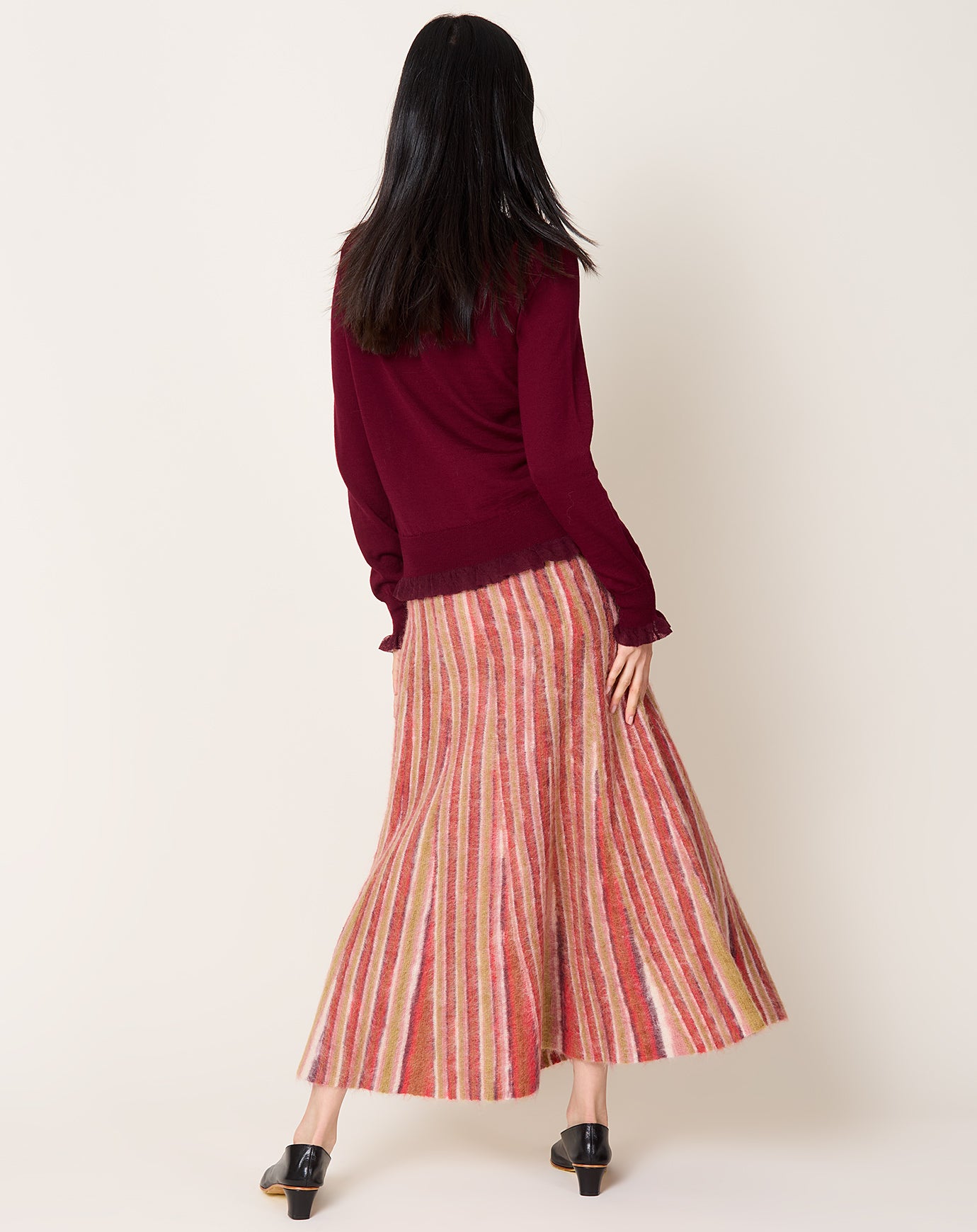 Zankov Zander Skirt in Camel Space Dye