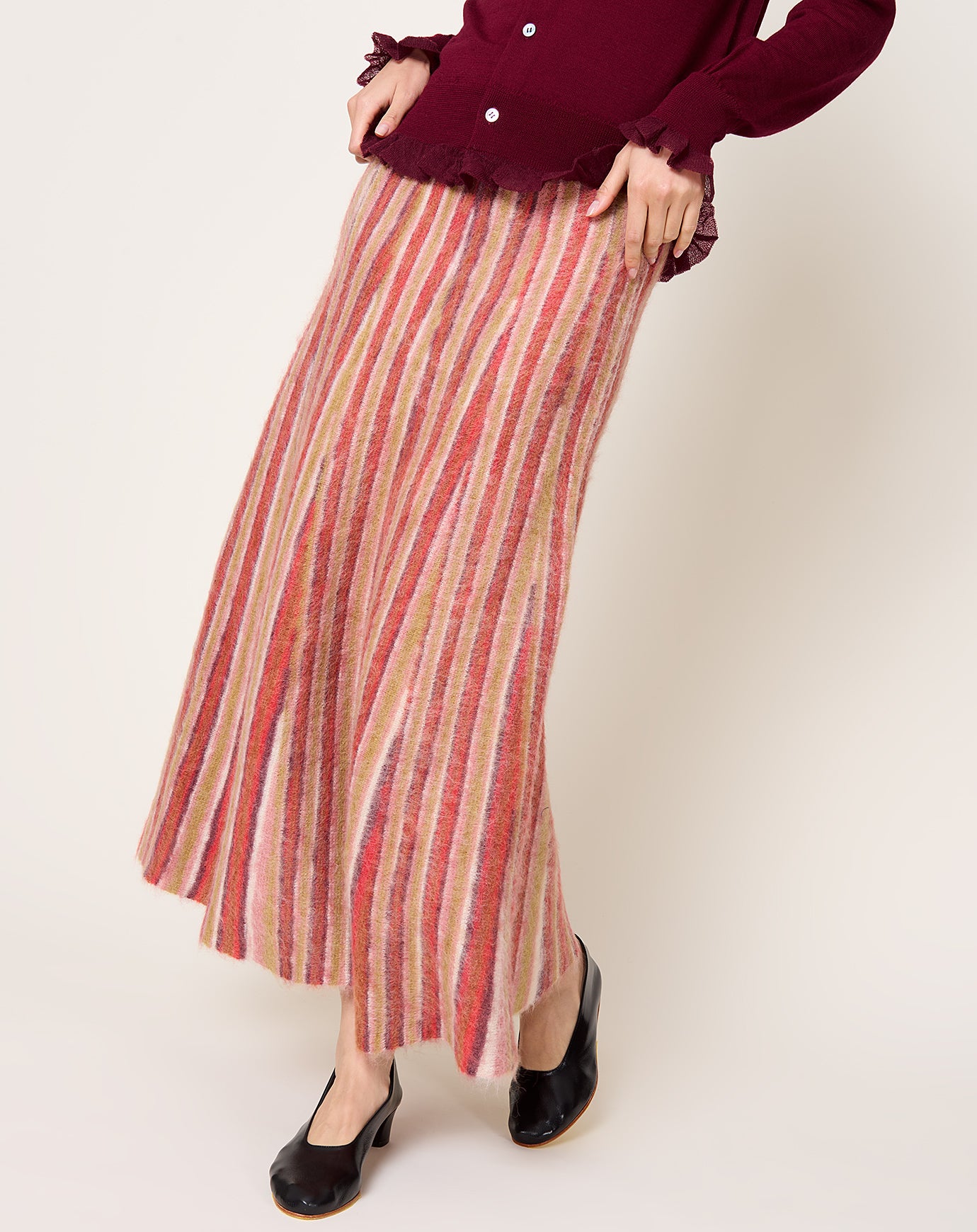 Zankov Zander Skirt in Camel Space Dye