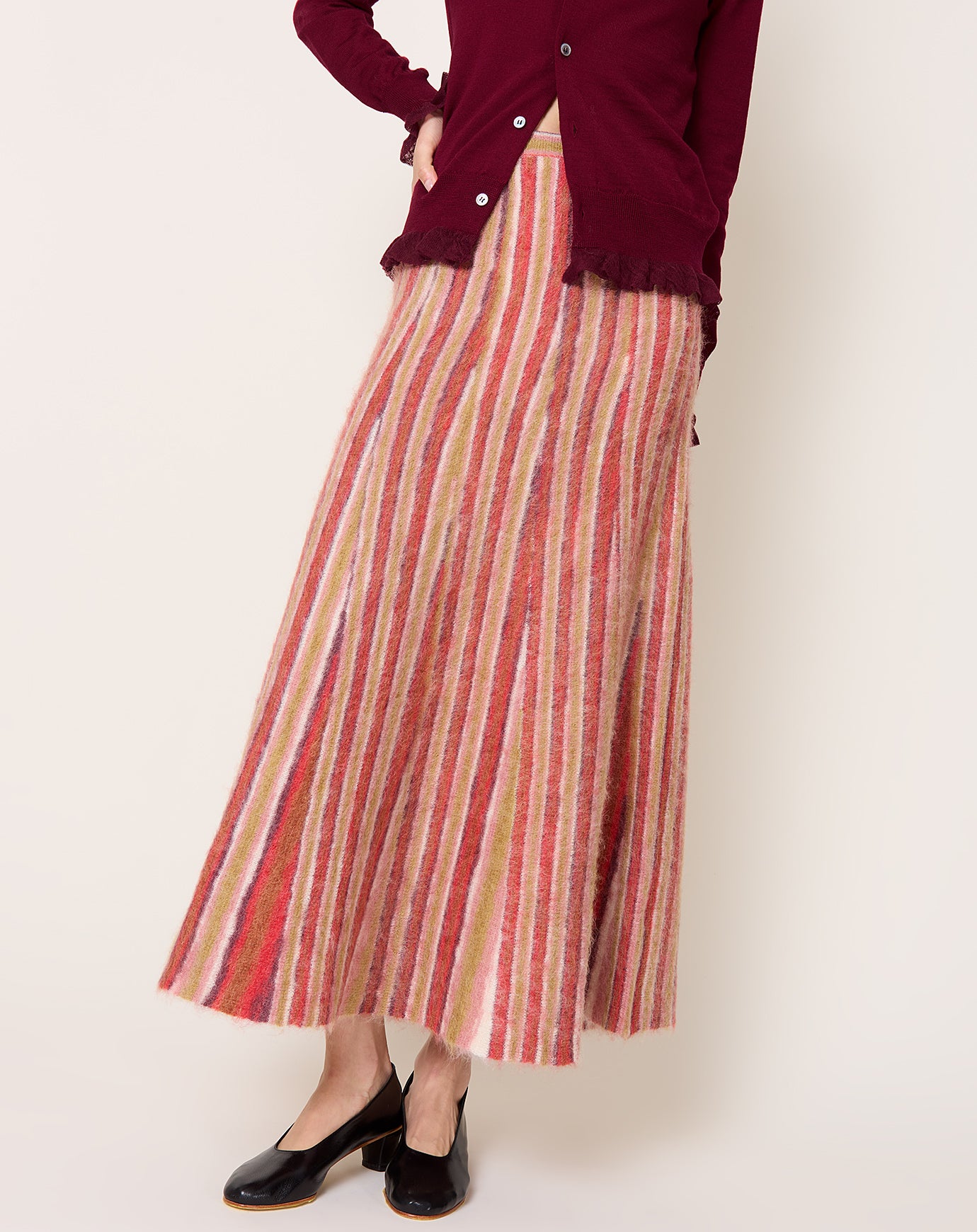 Zankov Zander Skirt in Camel Space Dye