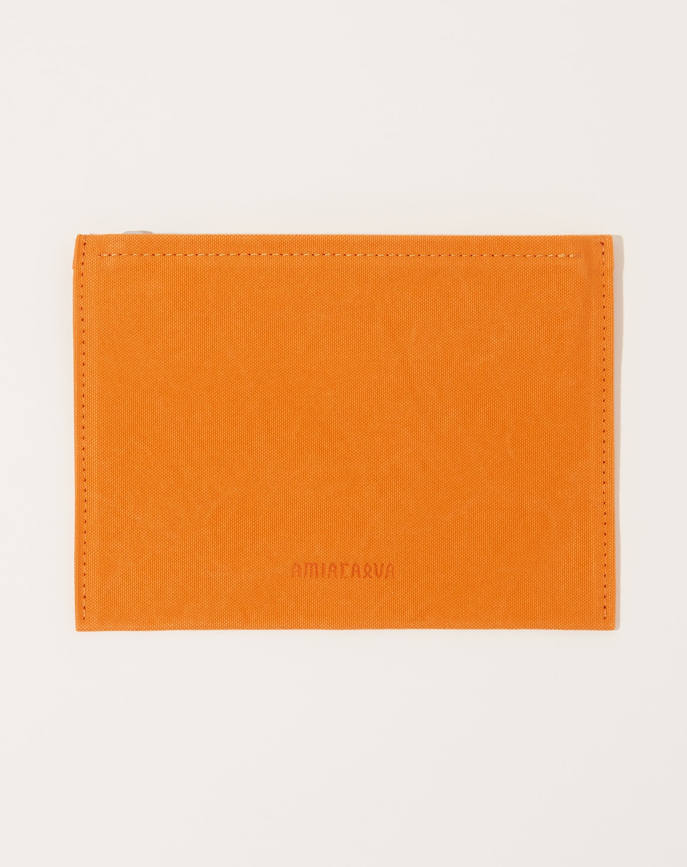 Amiacalva Washed Canvas Pouch in Orange