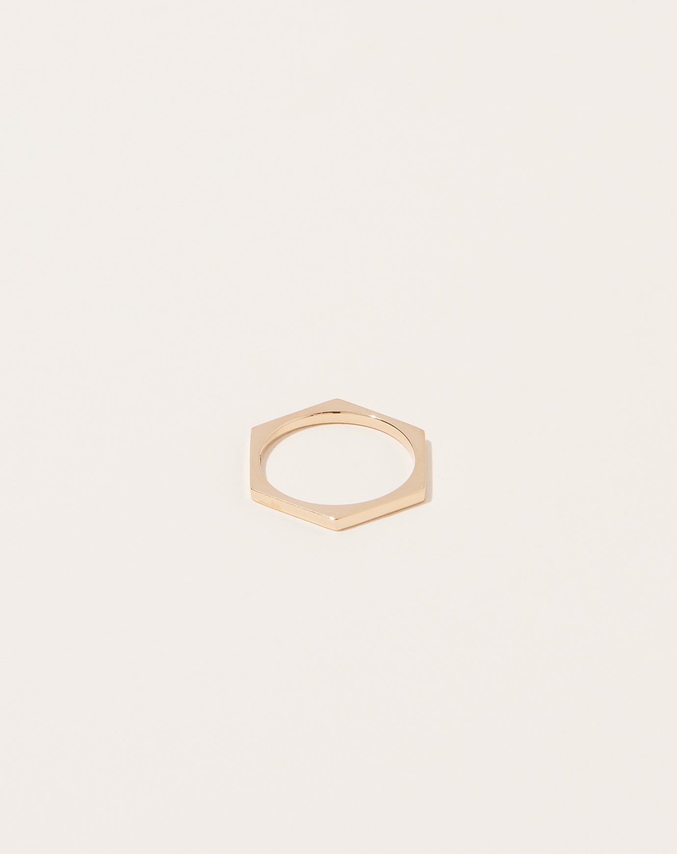 Selin Kent Hex Ring in 14k Yellow Gold