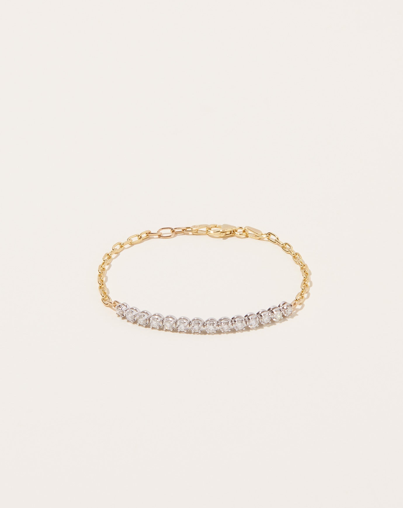 Selin Kent Simone Partial Tennis Bracelet in 14k White and Yellow Gold