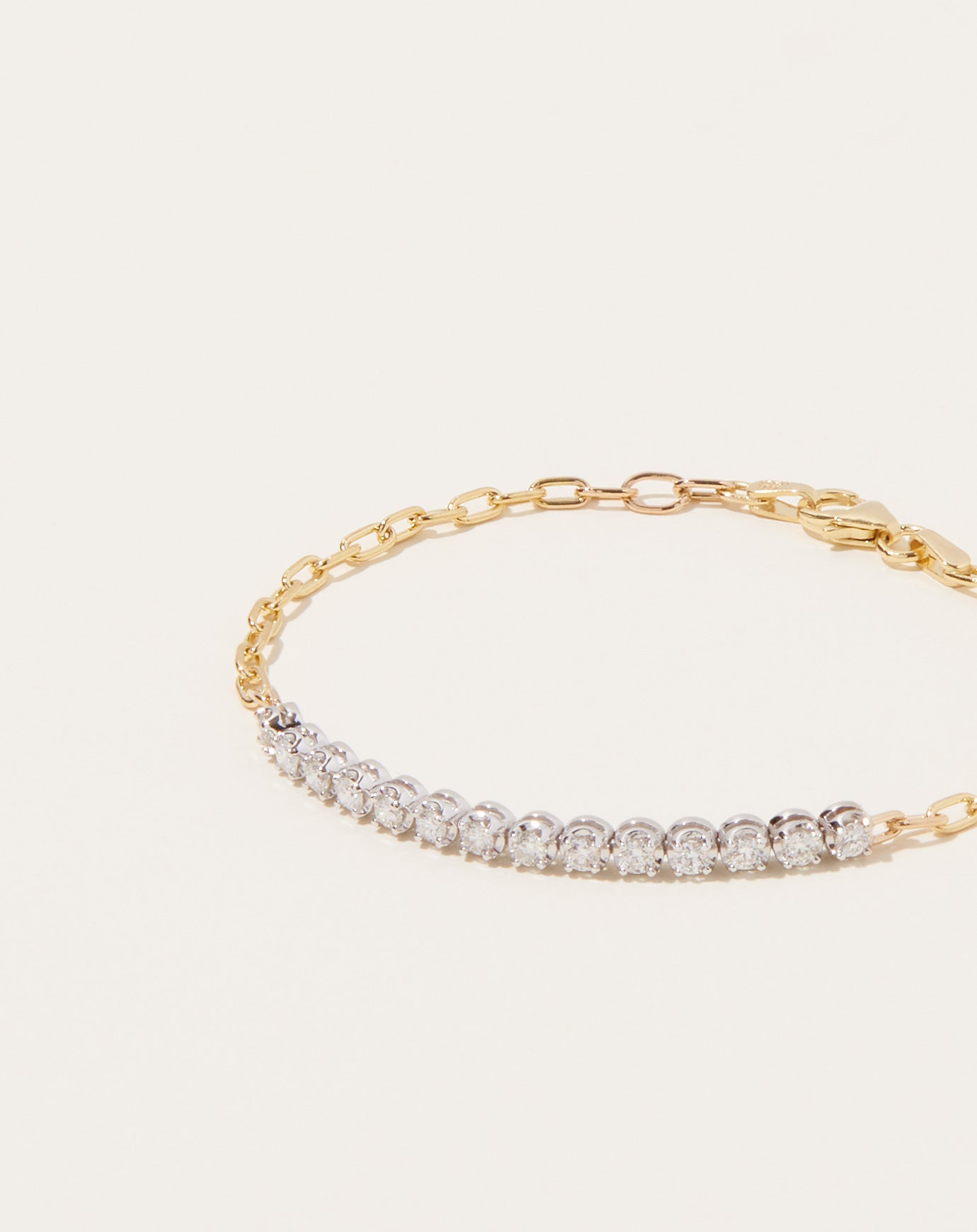 Selin Kent Simone Partial Tennis Bracelet in 14k White and Yellow Gold