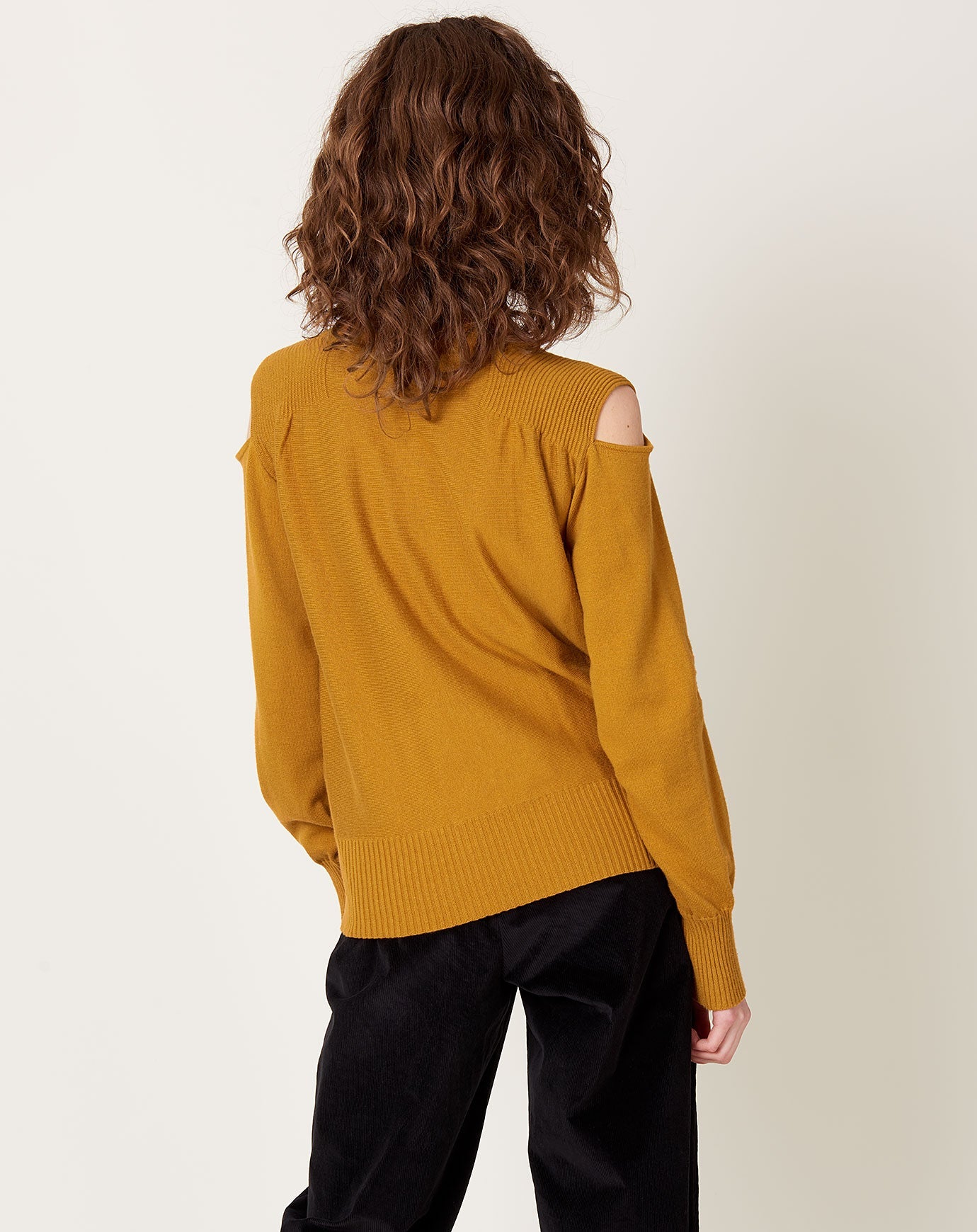 Zero + Maria Cornejo Slash Ruched Rollneck in Tobacco