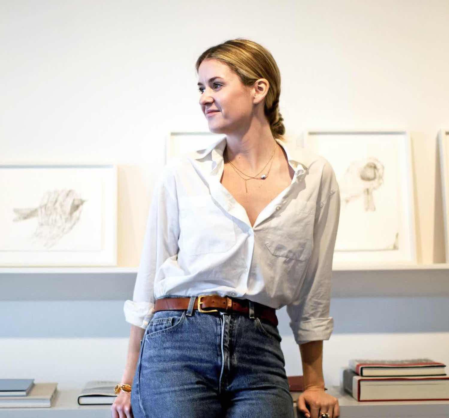 Jewelry designer Mary MacGill in her studio