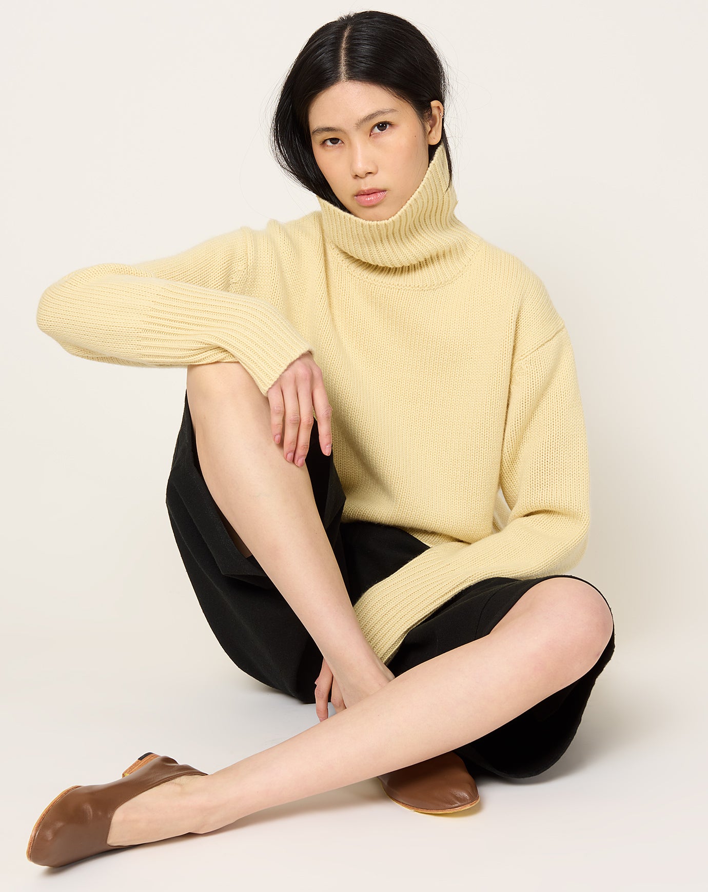 6397 High Neck L/S in Butter