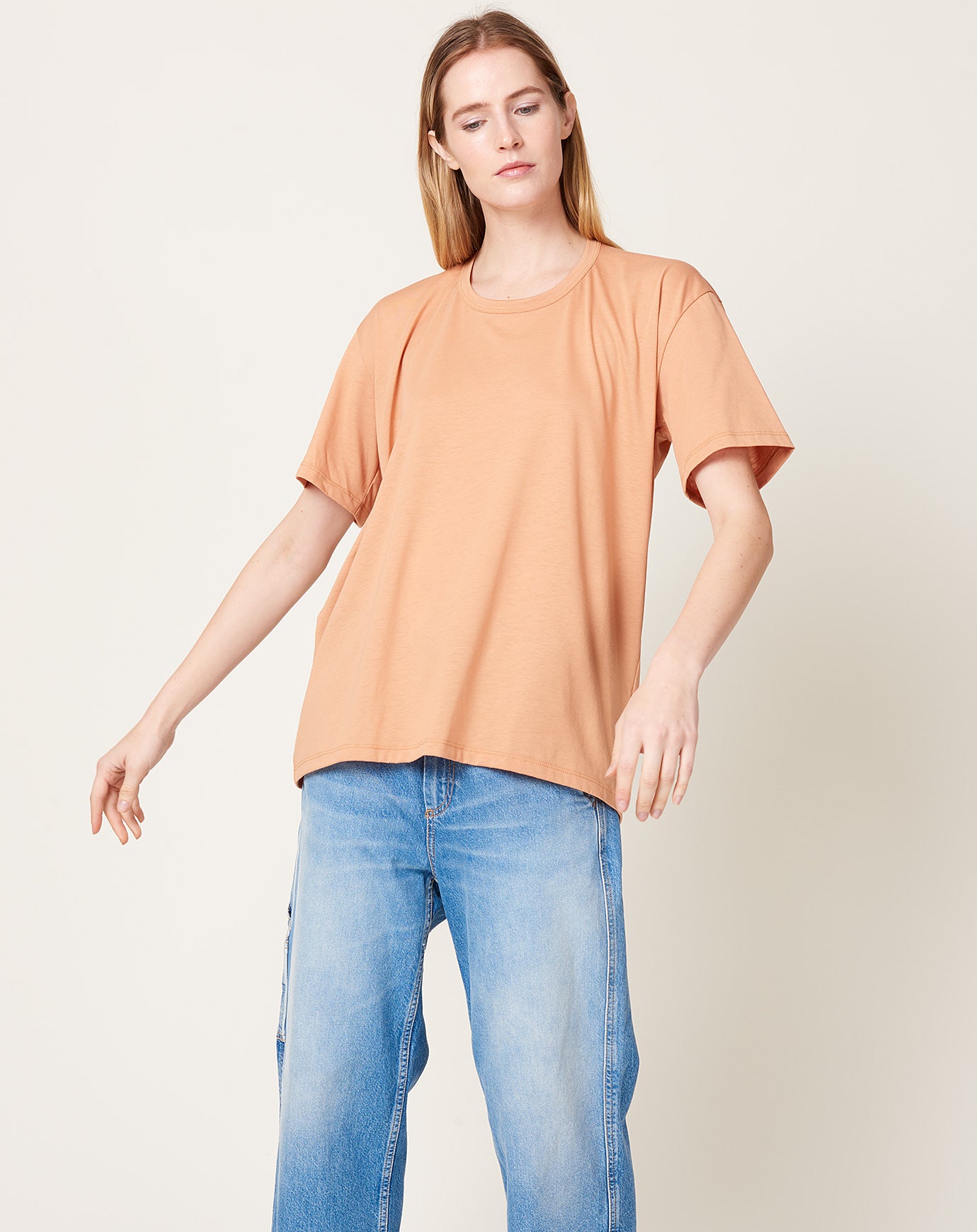 6397 Circle Neck Tee in Terracotta